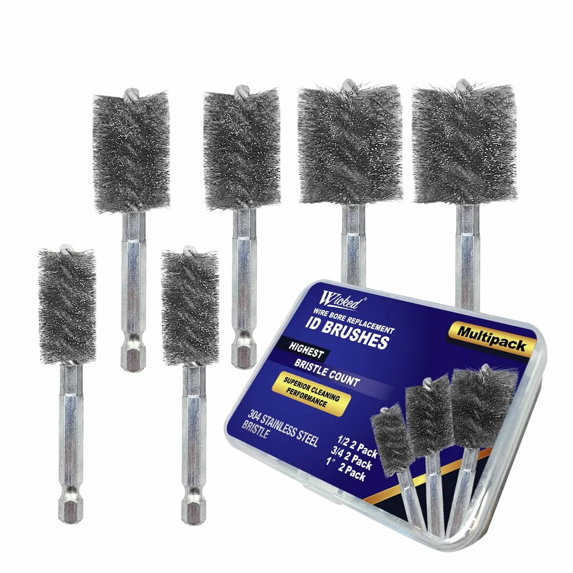 WICKED Professional ID - Cepillos de repuesto para limpiador de tubos de cobre (paquete múltiple)