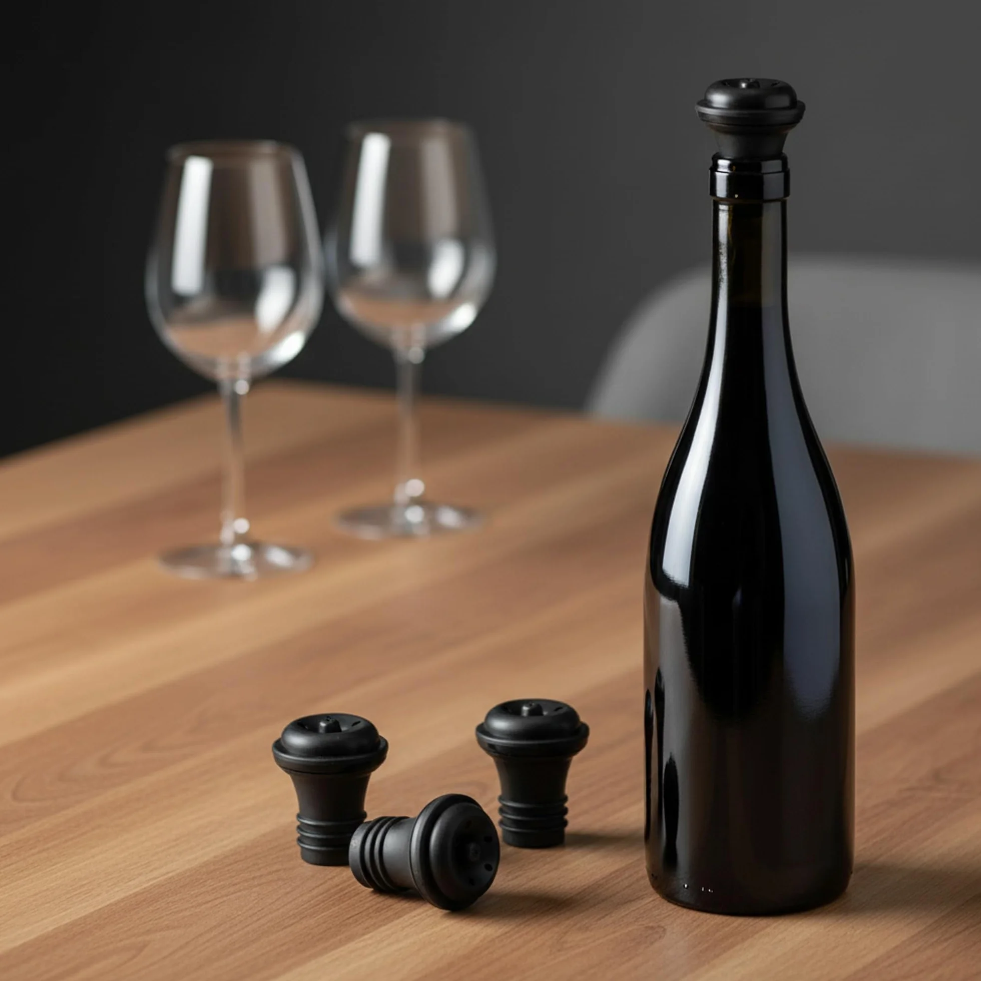 Jata HVIN2215 Tapón Vino Silicona Set 4 - Cierre Hermético Reutilizable