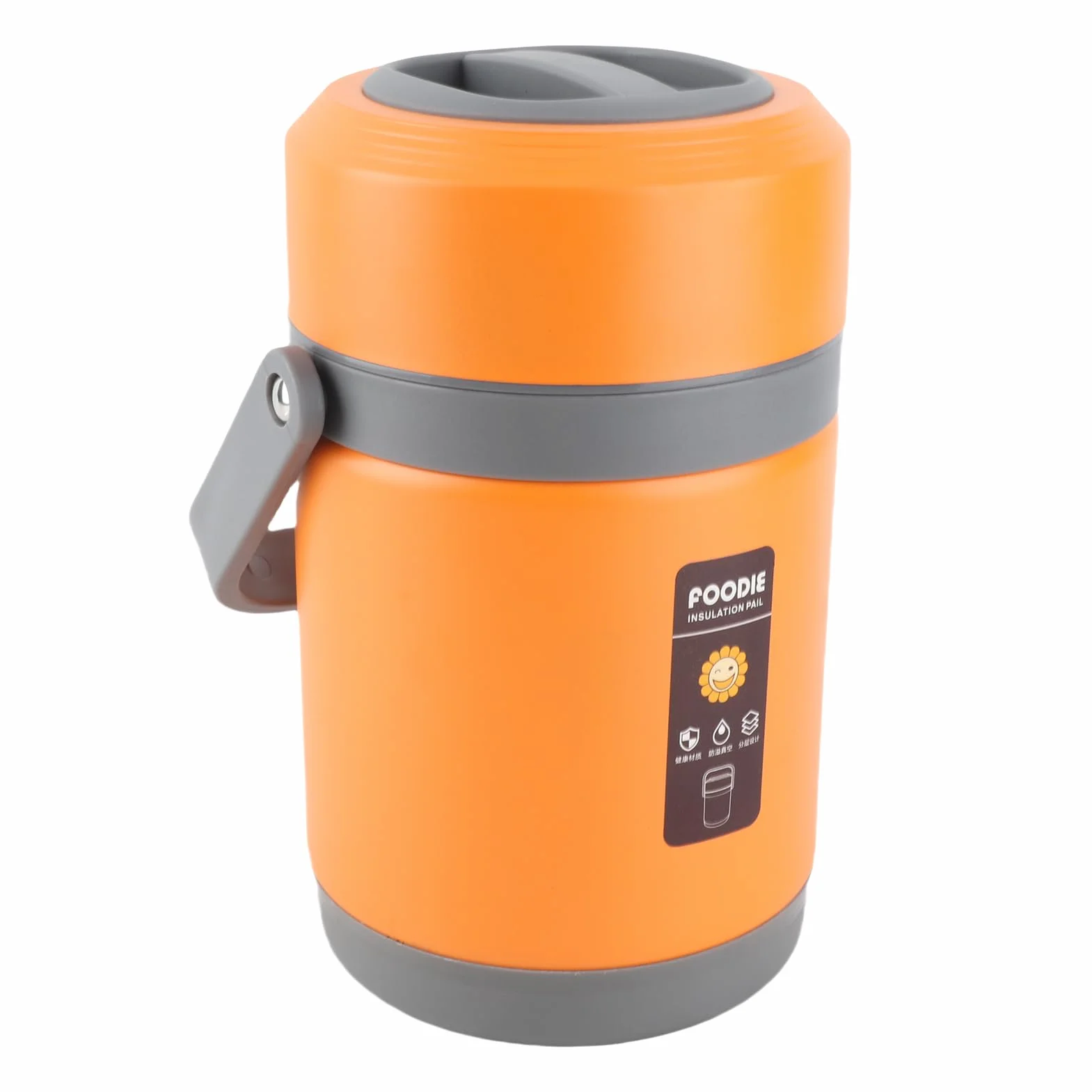 Qcwwy Fiambreras para Viajes, Oficina, Camping, Electrodomésticos de Cocina (ORANGE)