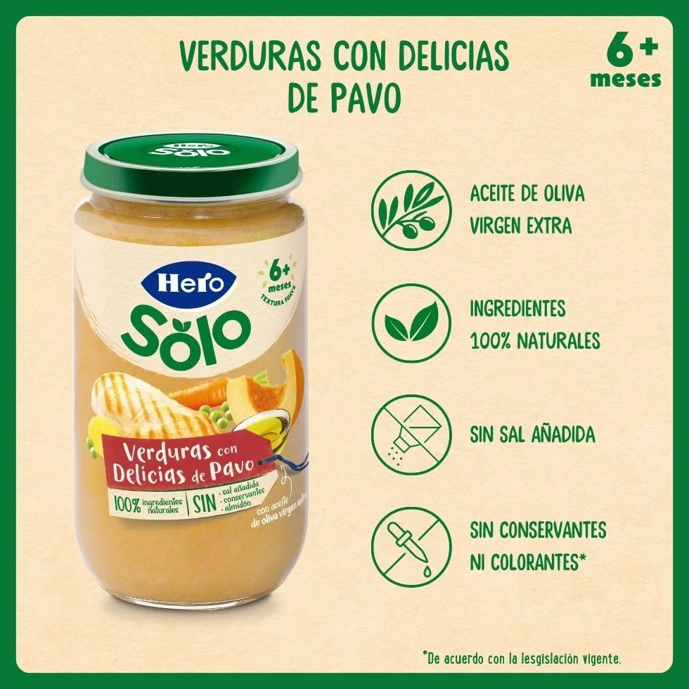 Hero Solo Caja Mixta de Carne Pack 18x235 g para bebés desde 6 meses