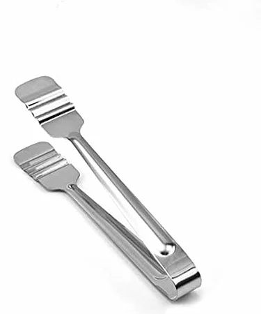 pinzas para cocinar, Cocinar alimentos, cocina de acero for barbacoa, tijeras for servir, alicates for buffet Tamaño: 22,2 cm
