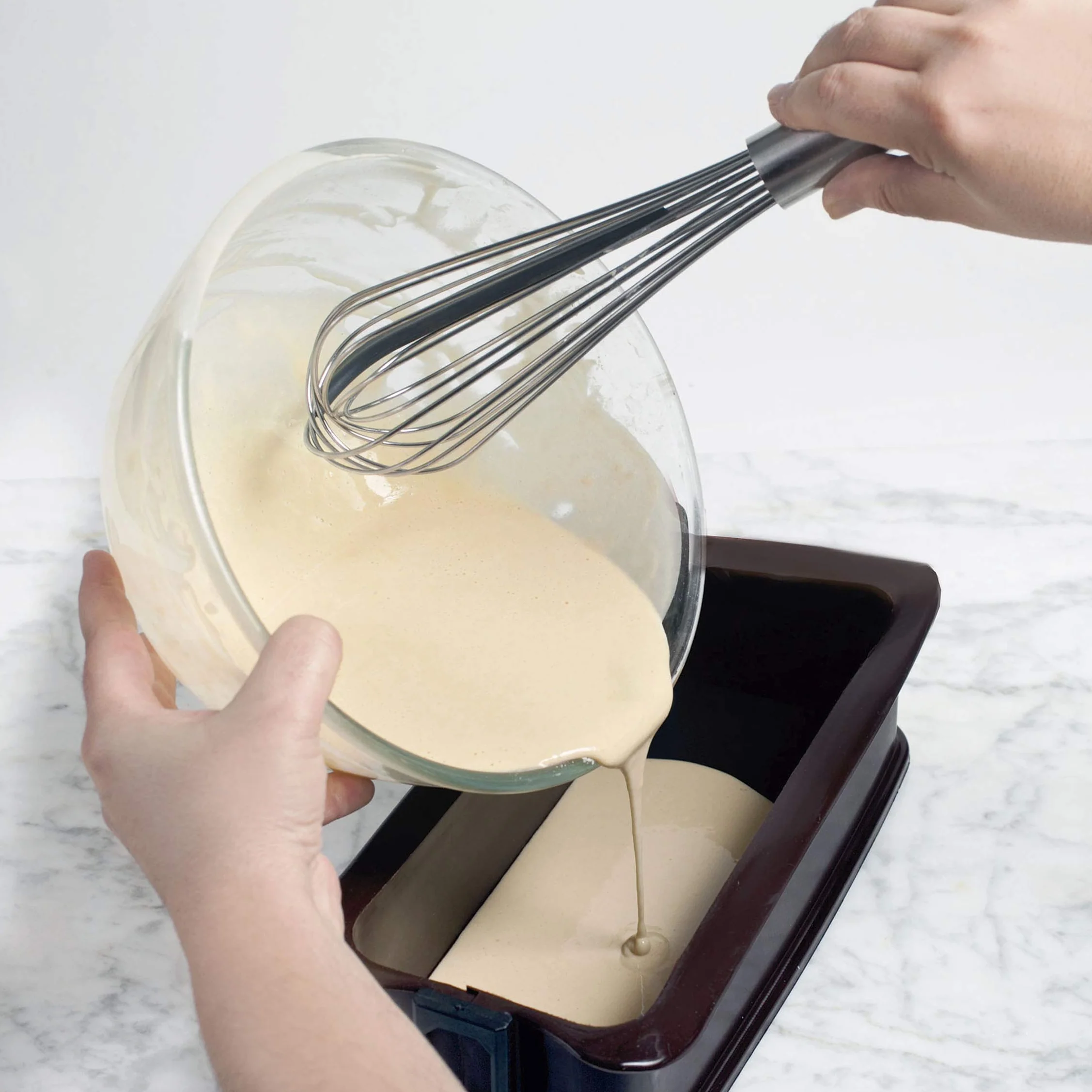 LACOR Batidor Varilla Manual Acero Inoxidable con Raspador de Silicona