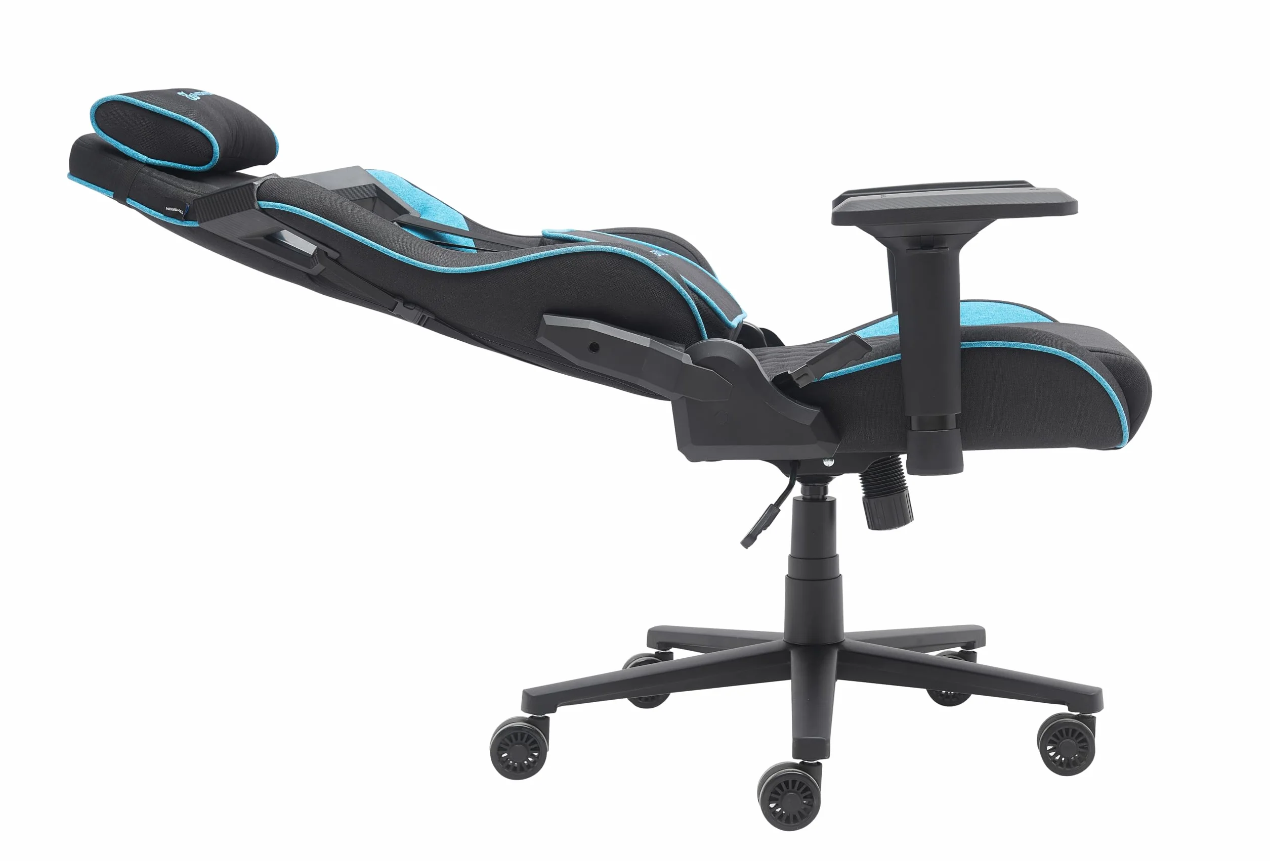 NEWSKILL Takamikura V2 Silla Gaming Ergonómica Reposabrazos 4D Respaldo 180° Tela Transpirable Base Acero Azul