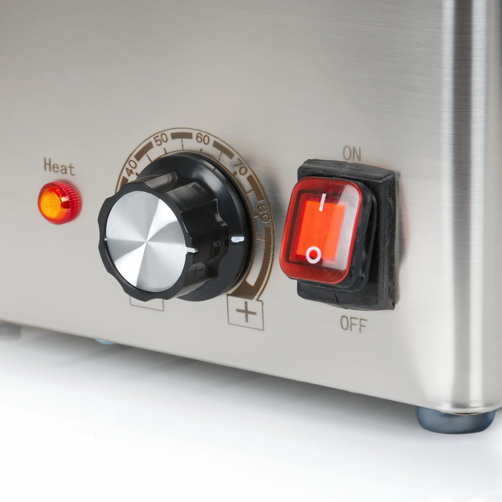 Mahlzeit Calentador de Salchichas Eléctrico de Acero Inoxidable | 29,5 x 34,5 x 24 cm | Calentador de Salchichas Gastro | 220-240 V | 1200 W | Calentador para Perritos Calientes, Hot Dog Warmer