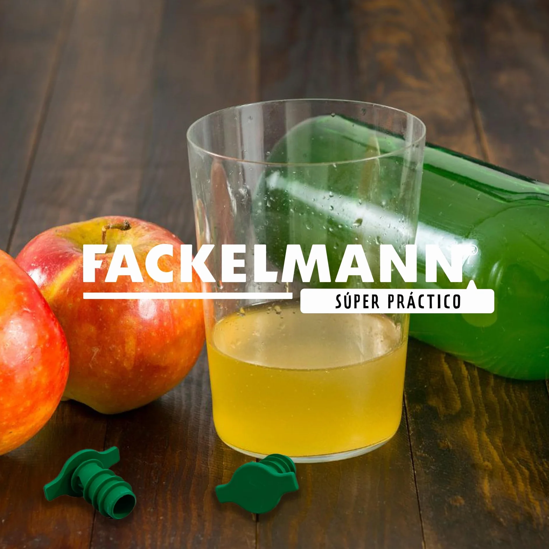 Fackelmann Escanciador de Sidra Set 2 uds. 40x45mm Polipropileno Verde