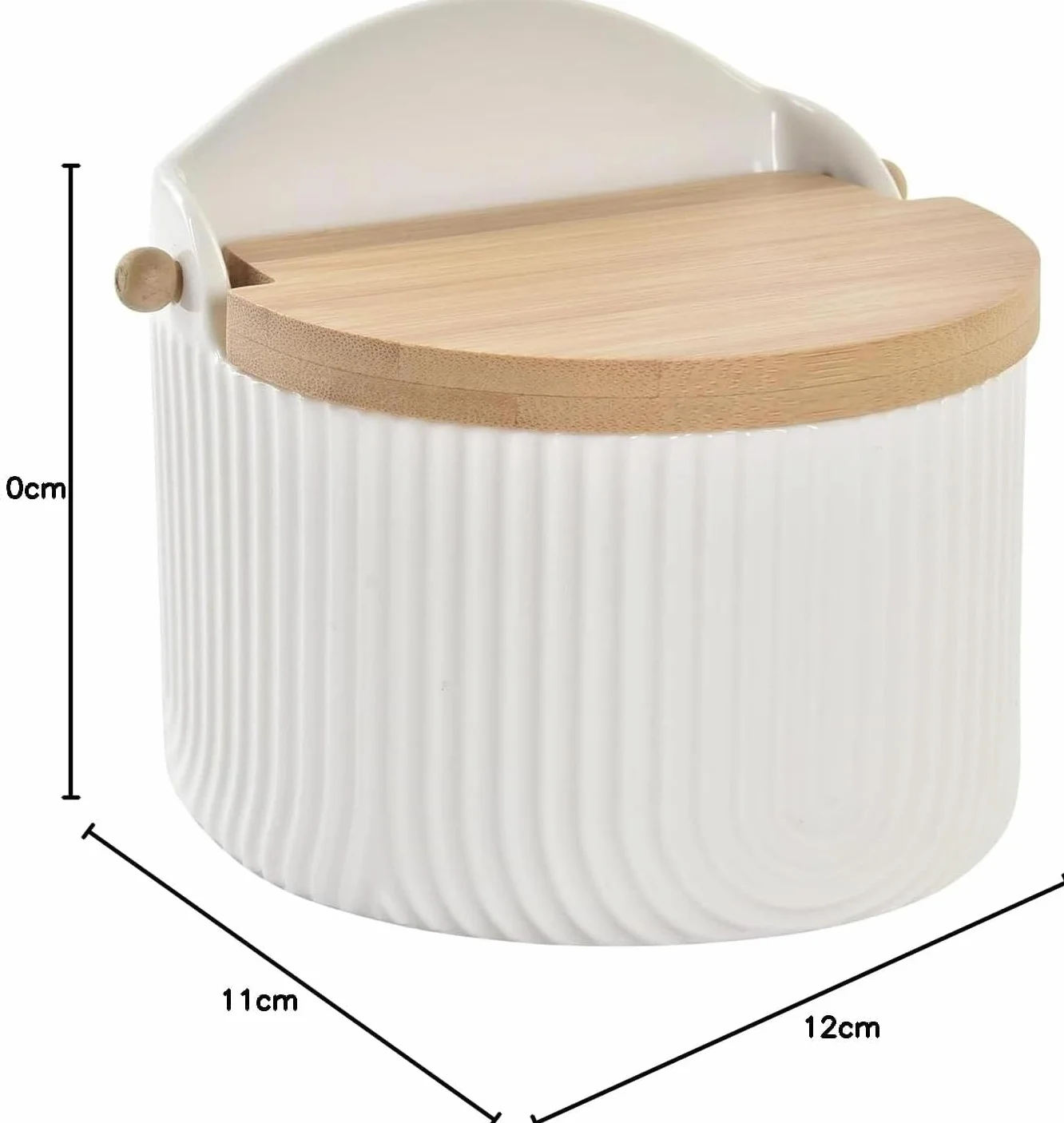 Salero Cocina Blanco Minimalista de Ceramica D,casa