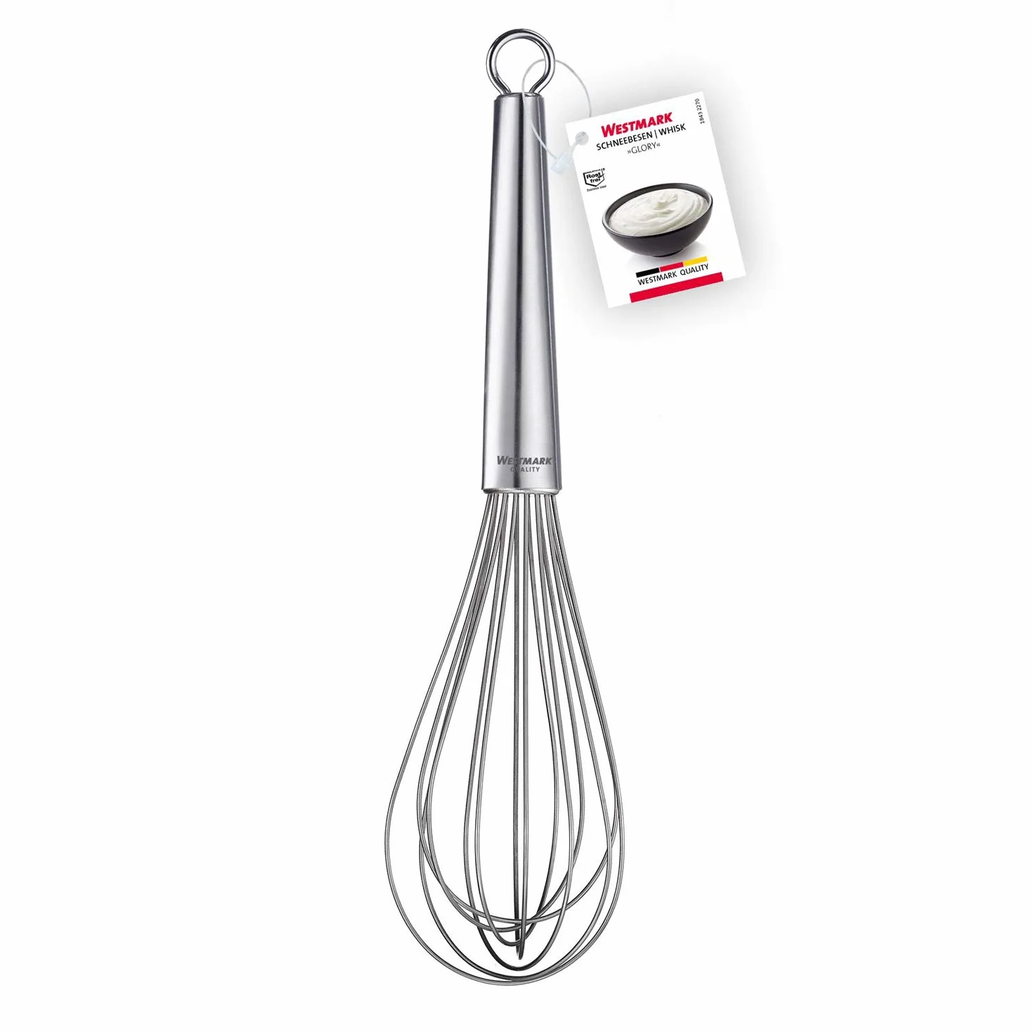 Westmark Batidor, longitud: 25 cm, ø 5,9 cm, acero inoxidable, Glory, Plateado, 18432270