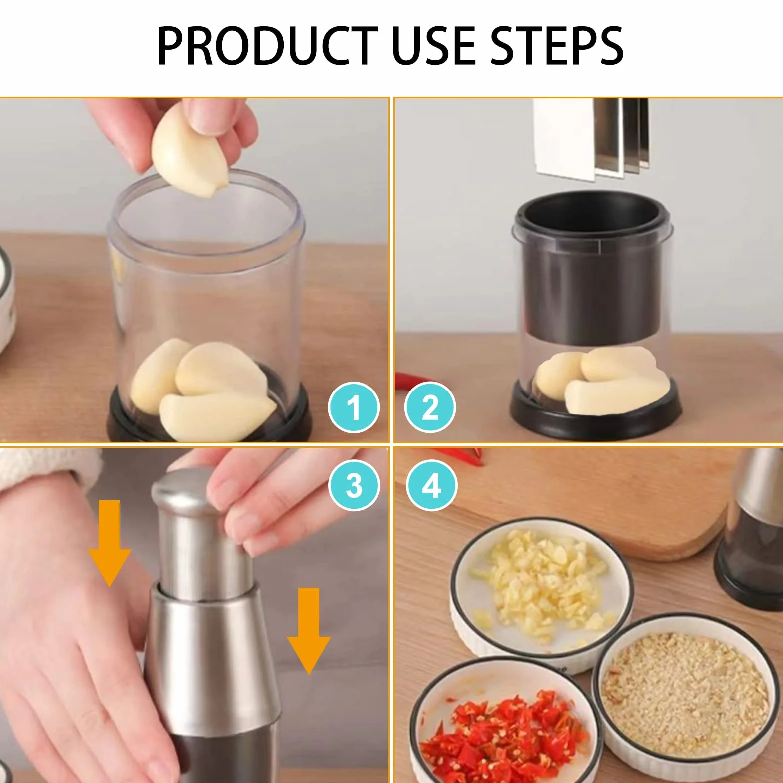 Prensa De Ajo Multifuncional Picadora Manual De Cebolla Y Ensalada Para Verduras