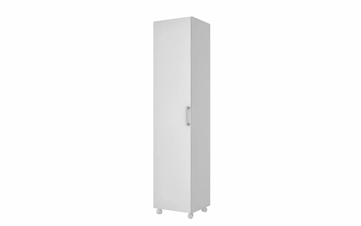 Armario Multiusos con Puerta y Ruedas Blanco