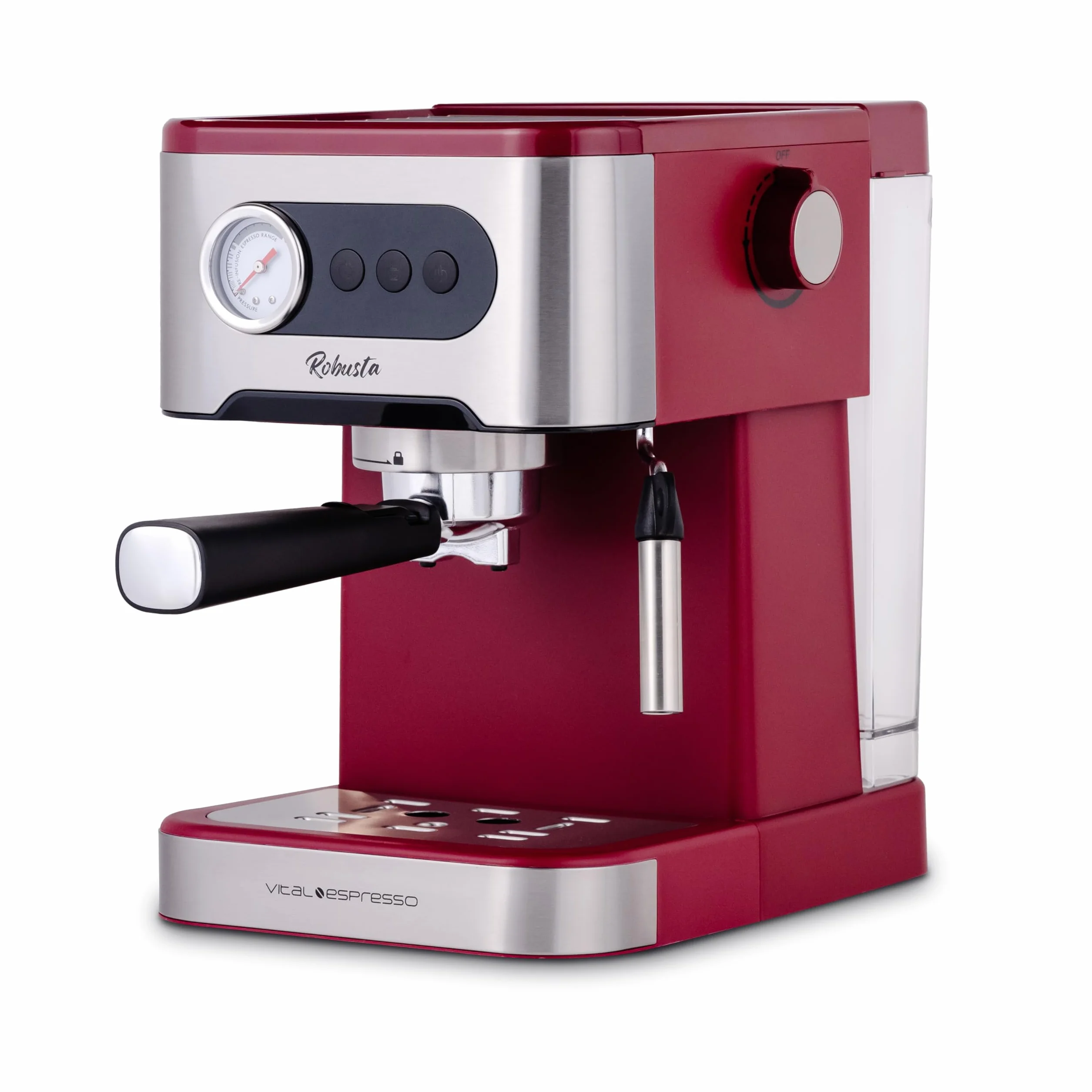 Cafetera Espresso 20 Bares Express Semiautomatica Cappuccino Latte Vaporizador Leche Thermoblock Calentamiento Rapido Portafiltros Molido Acero Inoxidable Frio Caliente Bandeja Goteo Calientatazas