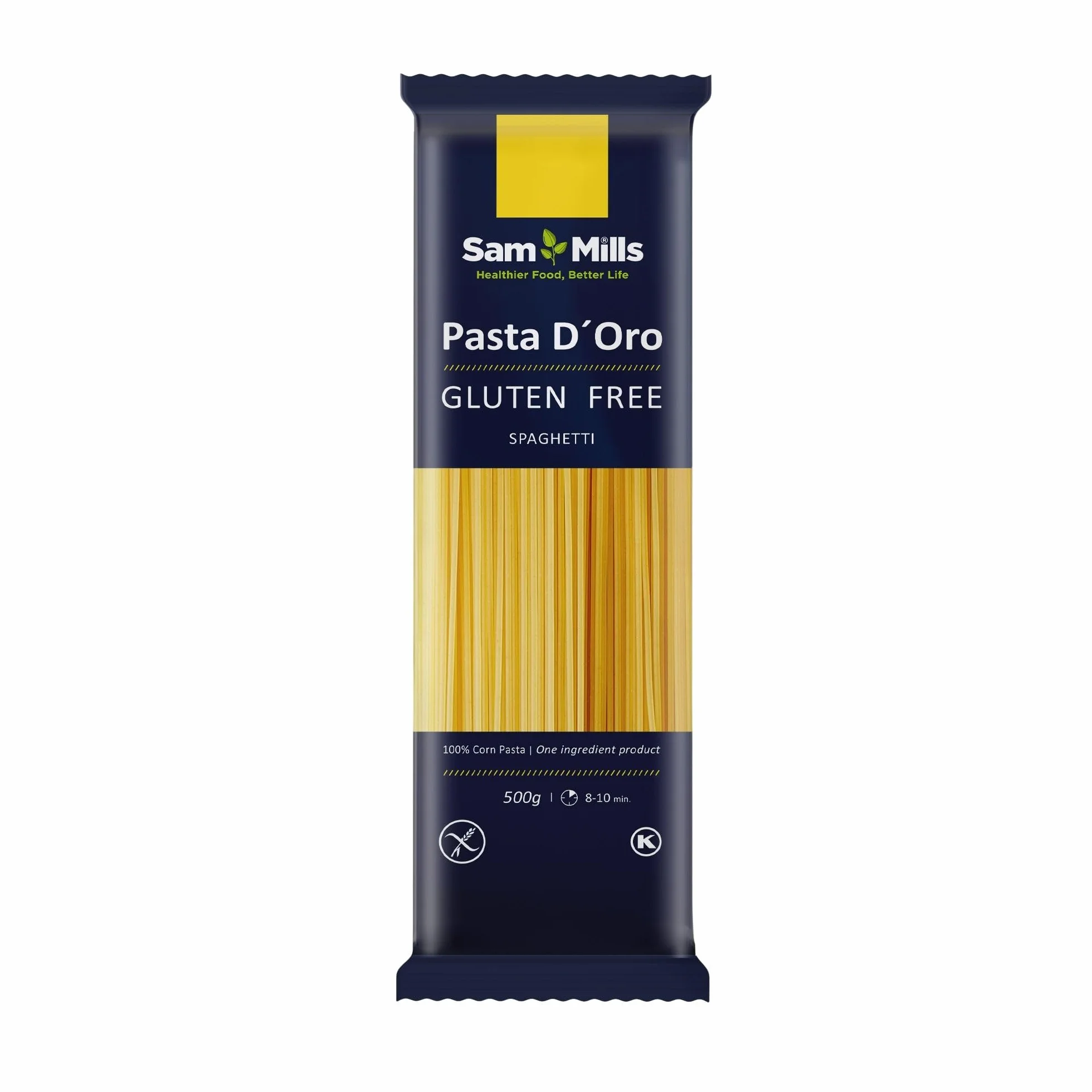 Spaghettis Sin Gluten Harina de Maíz 500 g - Sam Mills - Vegano