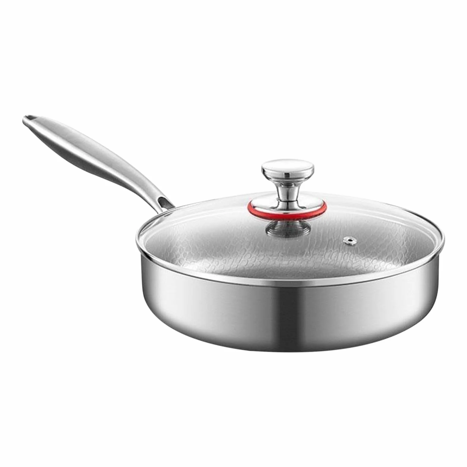 Sartén de Titanio Martillado Utensilio de Cocina Antiadherente | Sartén para Tortillas Para Cocineros Domésticos Principiantes Preparación Comidas Huevos Tortillas Carnes Camping Viajes