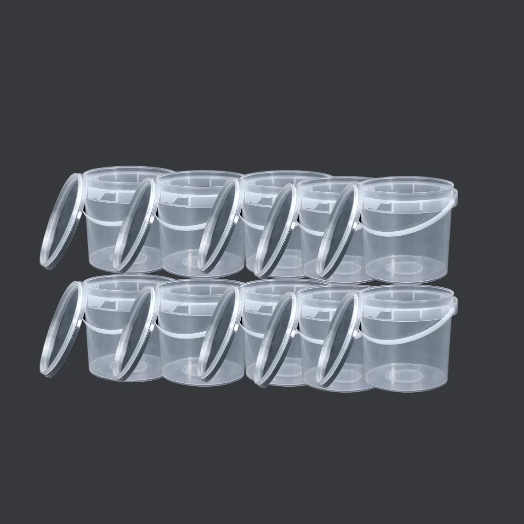 Smart Pack® Cubo con tapa 5 l (x10) | 5 litros | Cubo de plástico | Cubo con tapa para alimentos | hermético | Cubo de pintura vacío | catering | Embalaje de líquidos (10 x 5,5 l)