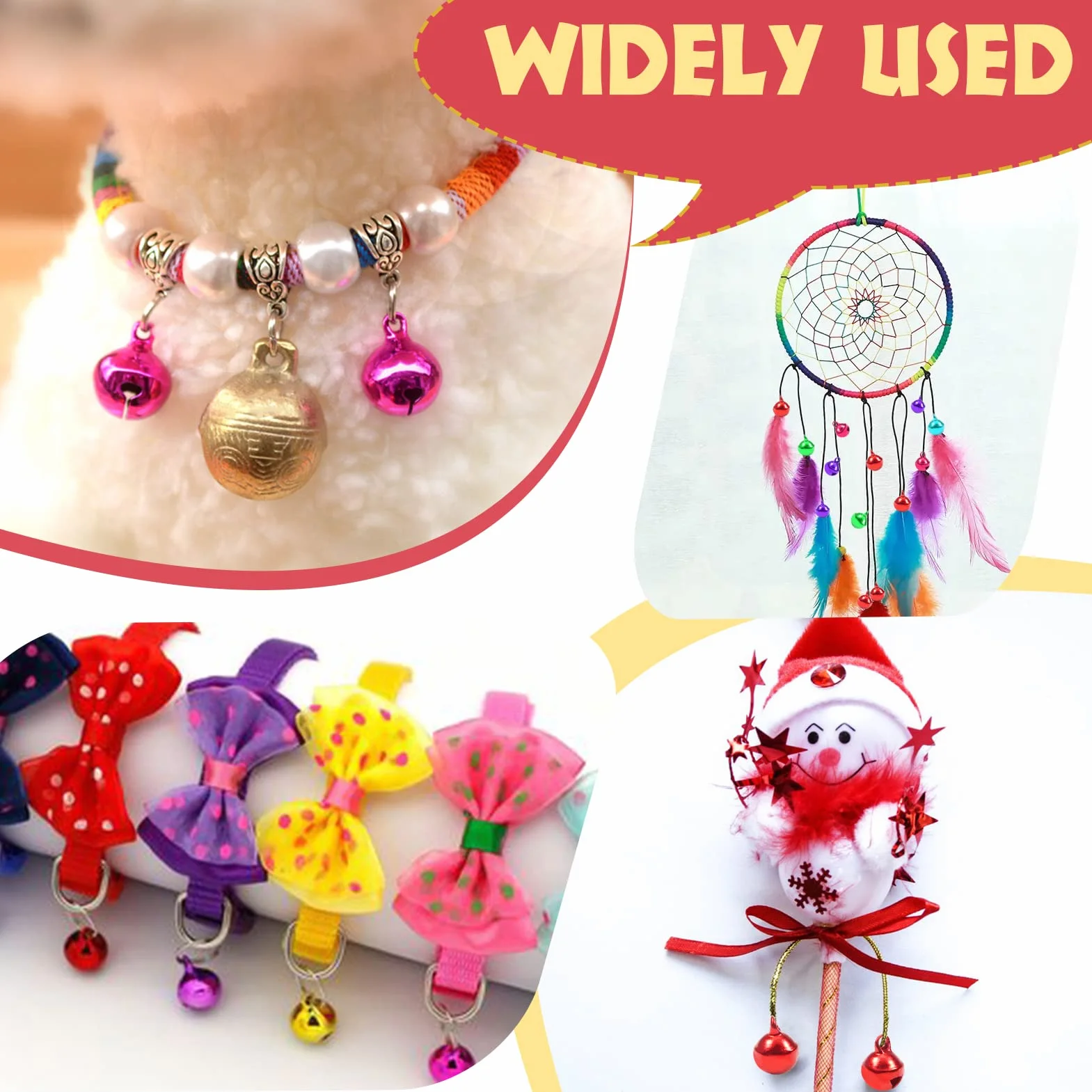 Cascabeles Pequeños 8 mm 10 mm Coloridos para Manualidades Bricolaje 324 Piezas