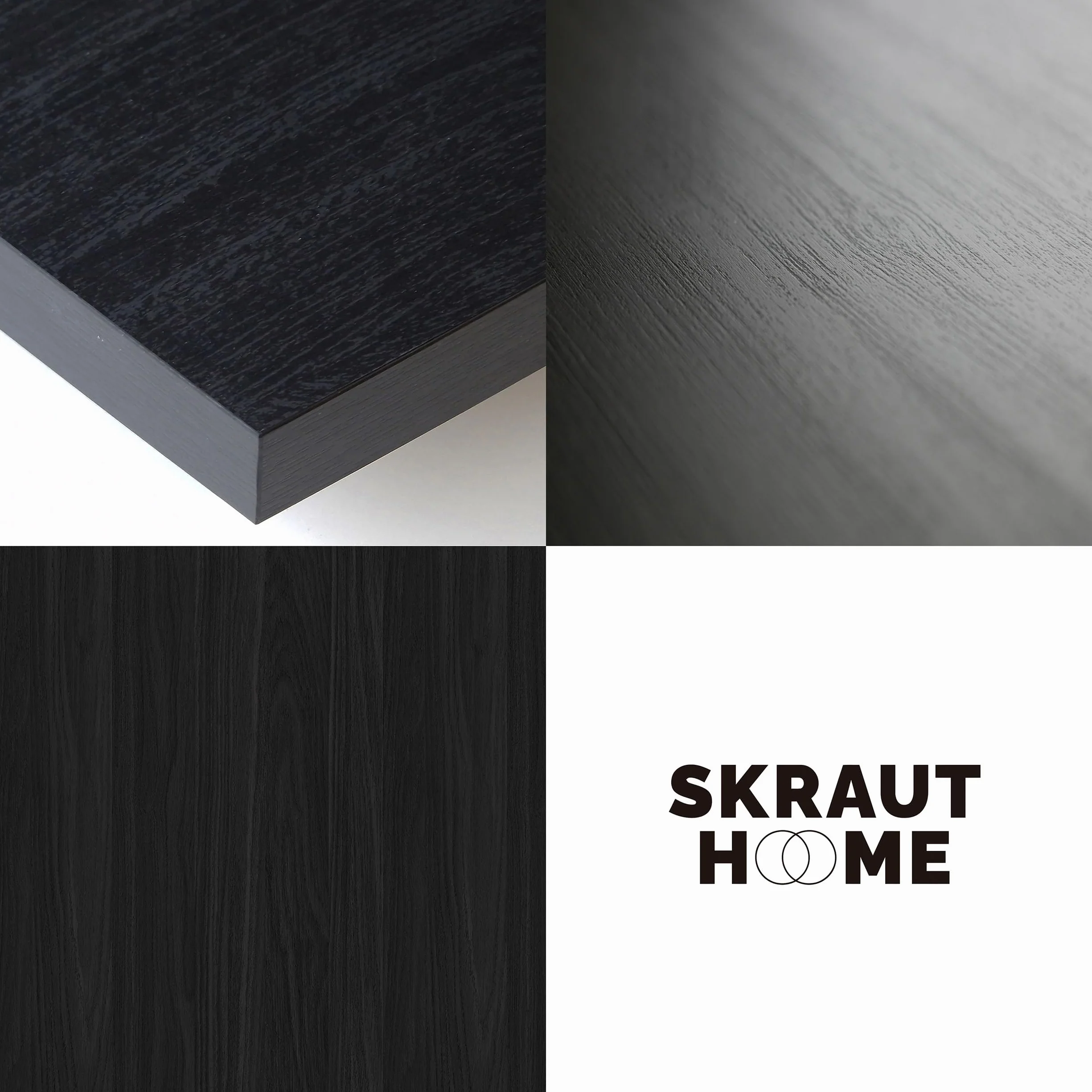 Skraut Home | Mueble TV | Televisión | Muebles de salón, almacenaje | 267x57x35 cm | para TV Gran Formato | Chimenea eléctrica XXL | Diseño Industrial | Estilo Moderno | Negro