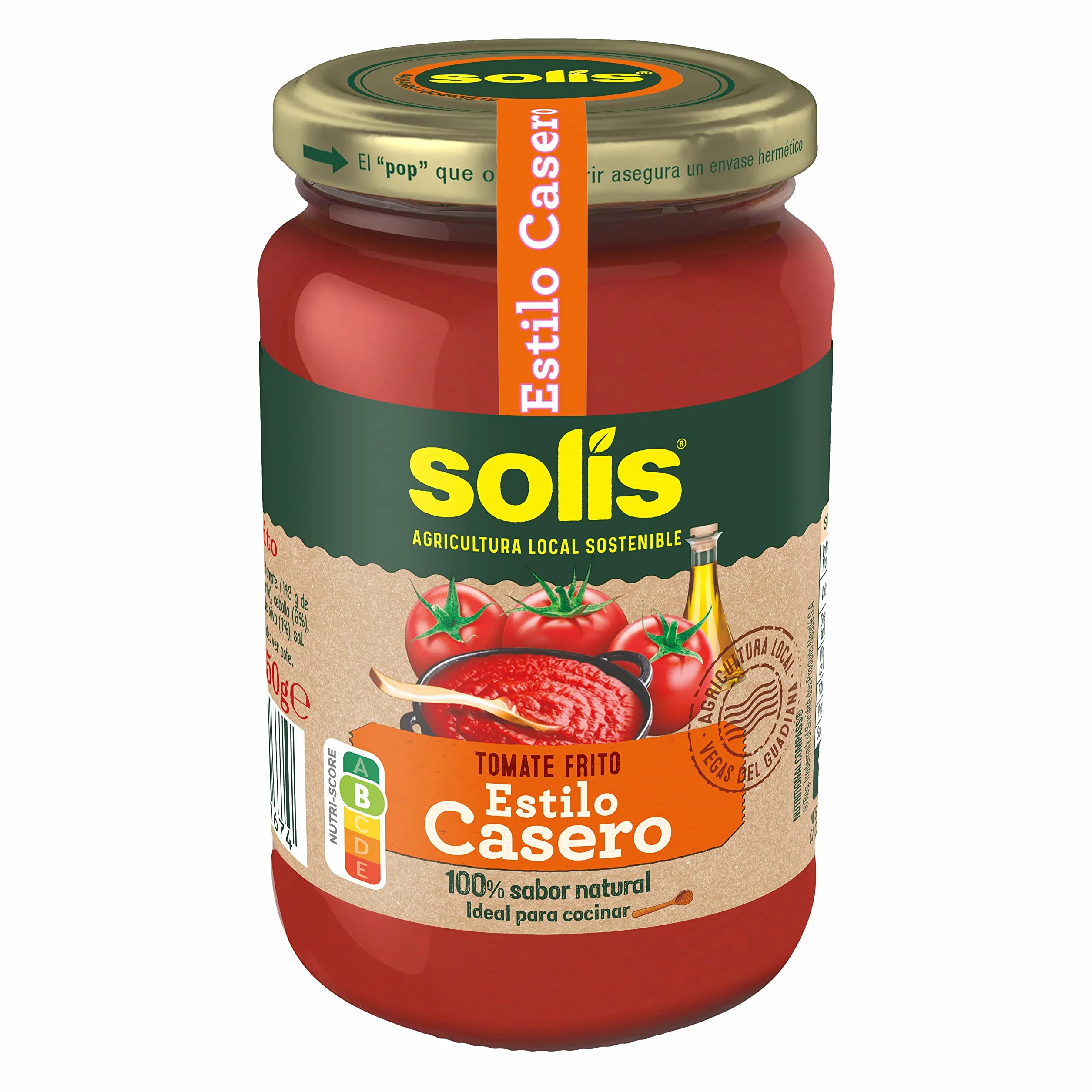 SOLÍS Tomate Frito Estilo Casero Sin Gluten 350g