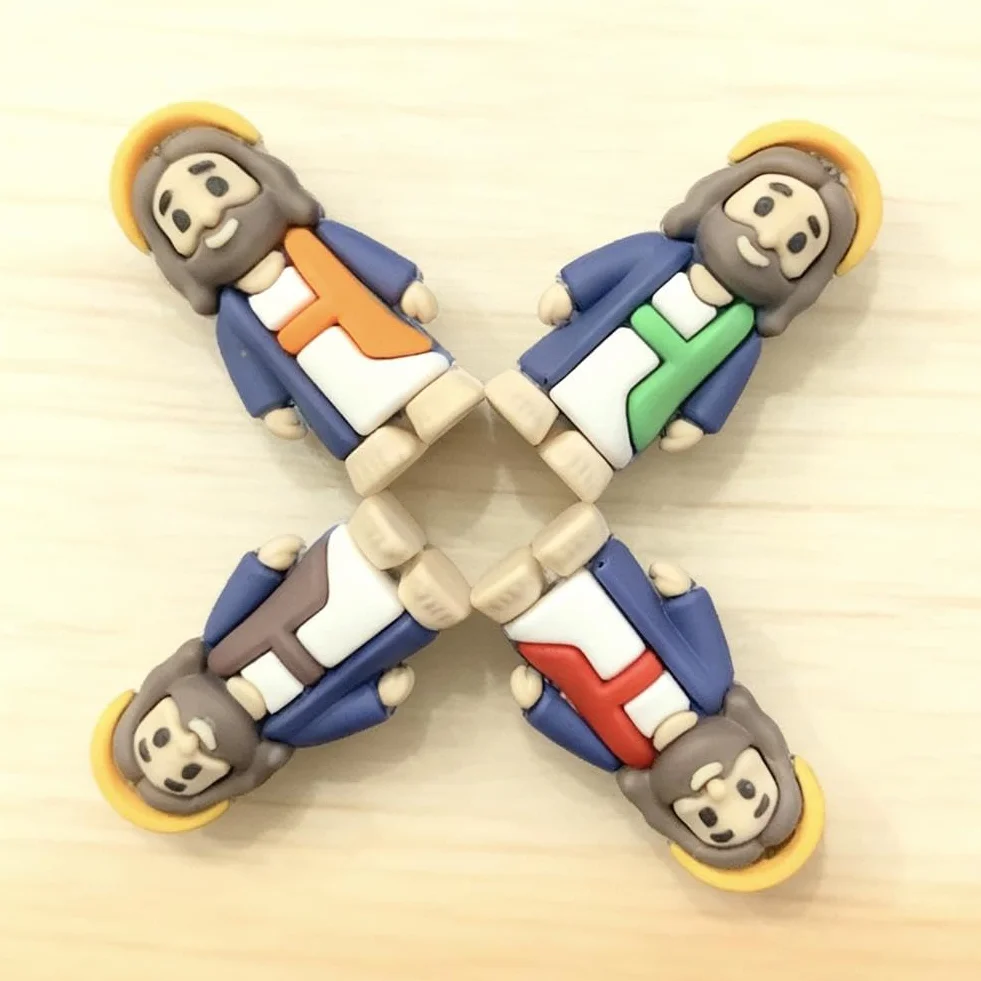 Mini figuras de Jesús a granel, estatuas de TinyJesus para huevos de Pascua, muñeca religiosa de bolsillo
