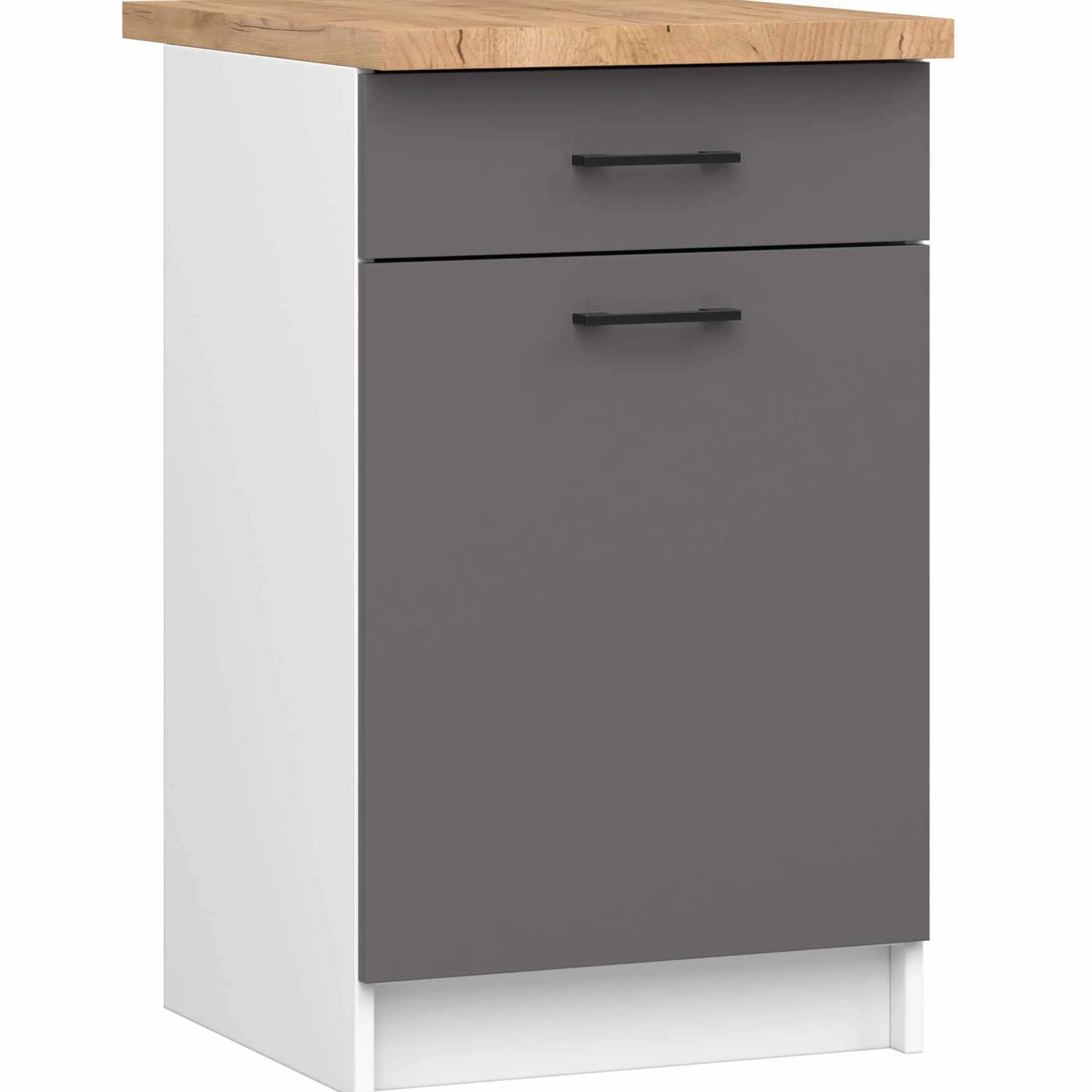 AKORD Mueble bajo de cocina OLIWIA 50 cm | con 1 puerta y 1 cajón | armarios de cocina | espacioso | para cocina pequeña | para una cocina | ancho 50 x alto 85 x profundidad 46 cm | peso 27,40 kg |