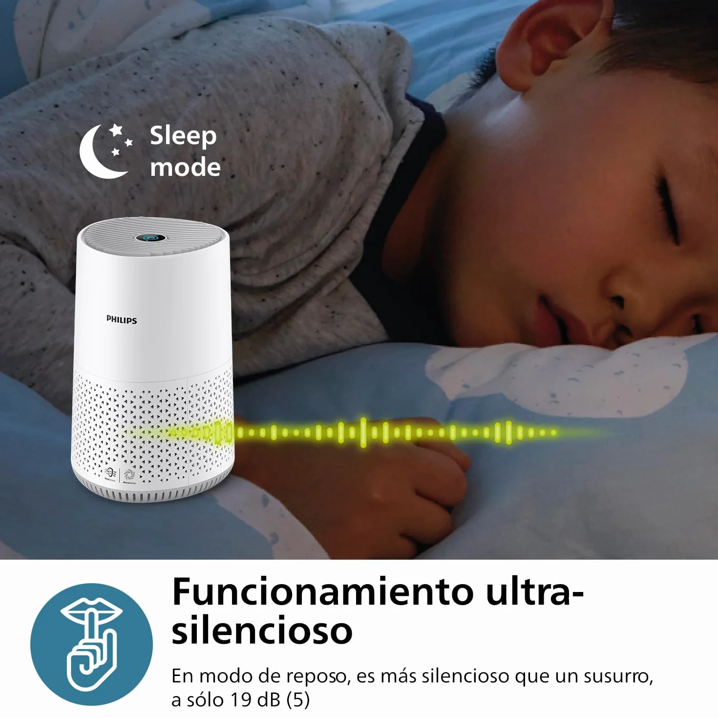 Philips Purificador de Aire Serie 600 con Filtro HEPA 99,97%, Control por App, Blanco (AC0651/10)
