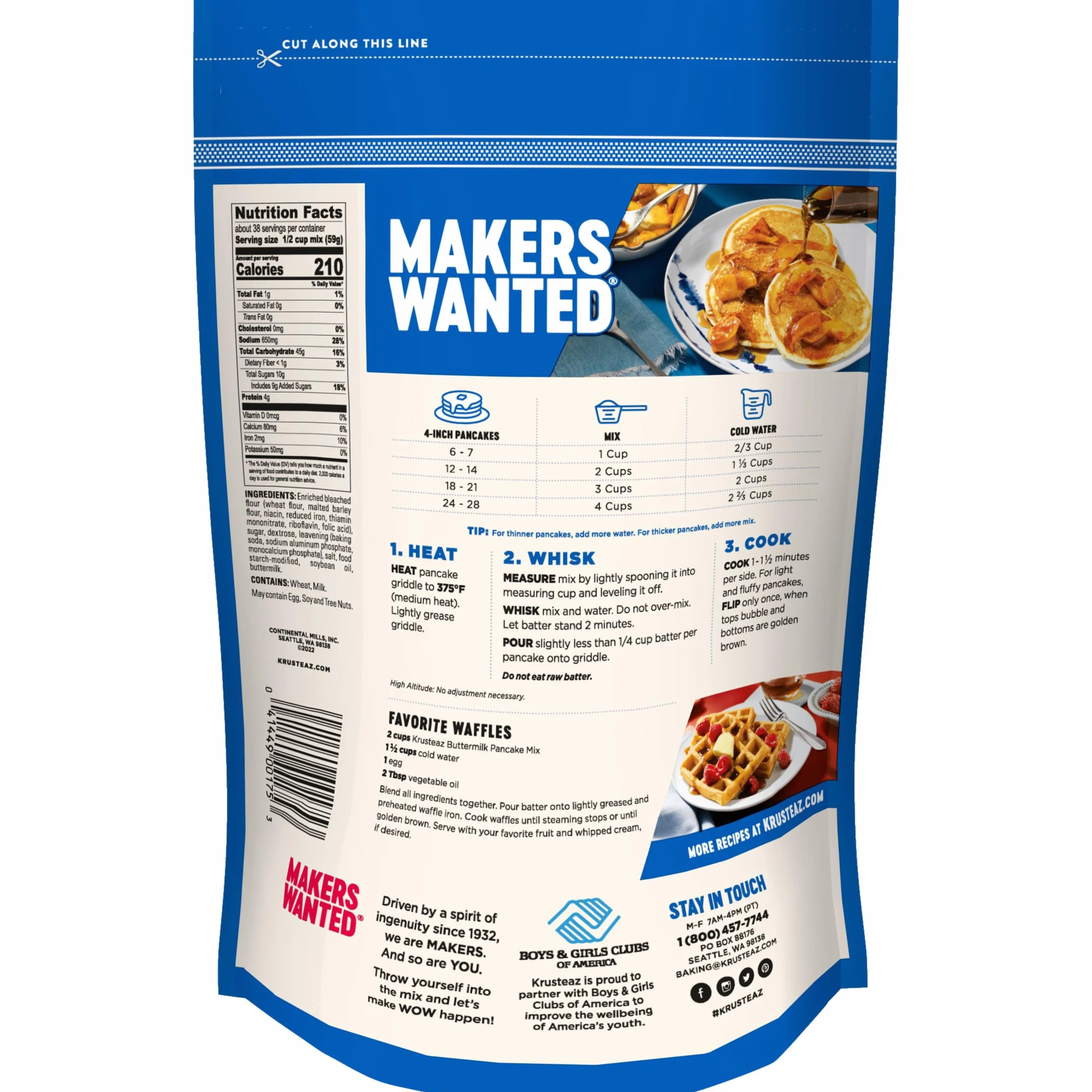 Krusteaz Complete Buttermilk Pancake Mix 5 Lb
