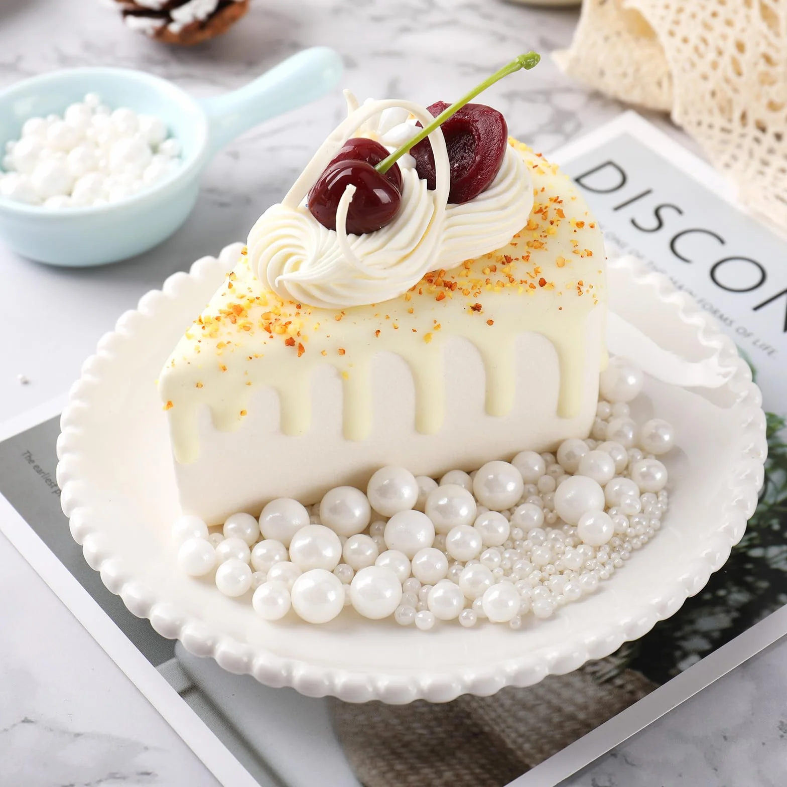 Perlas Blancas de Azúcar Comestibles 130g Sprinkles Decoración Pasteles Cupcakes Galletas