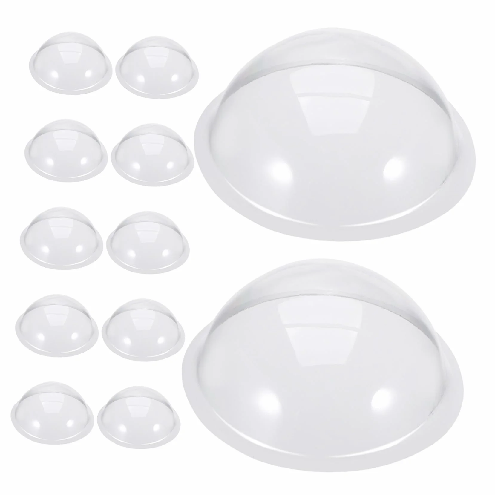 Anneome 12 Piezas Plastic Globe Hemisphere Covers Fillable DIY Ornament Domes Christmas Village Decorations
