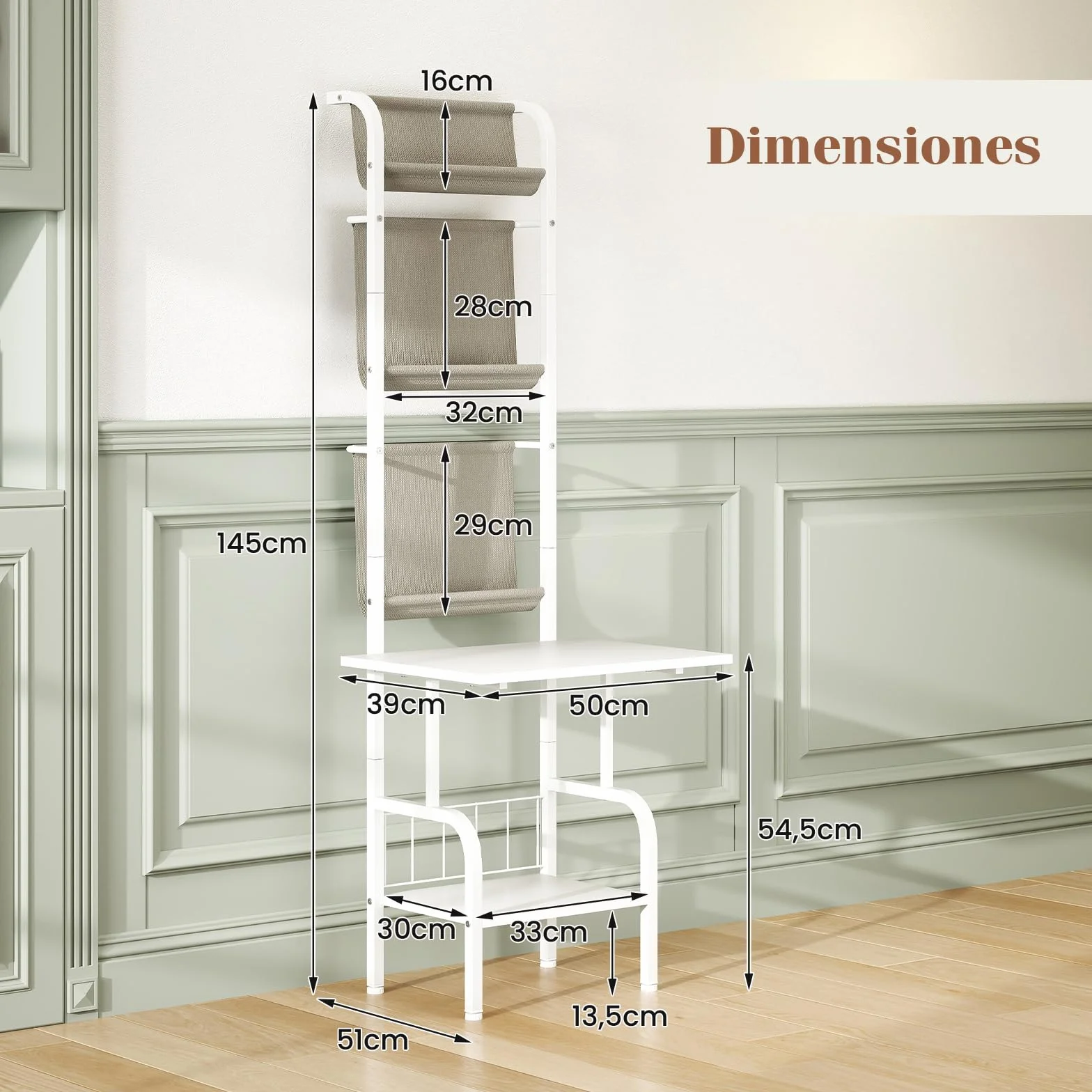 GOPLUS Soporte para Tocadiscos con Almacenamiento de 5 Niveles, Estantería Organizador para Vinilos con Juegos Antivuelco, Soporte para Tocadiscos con 3 Estantes para Discos de Vinilo (Blanco)