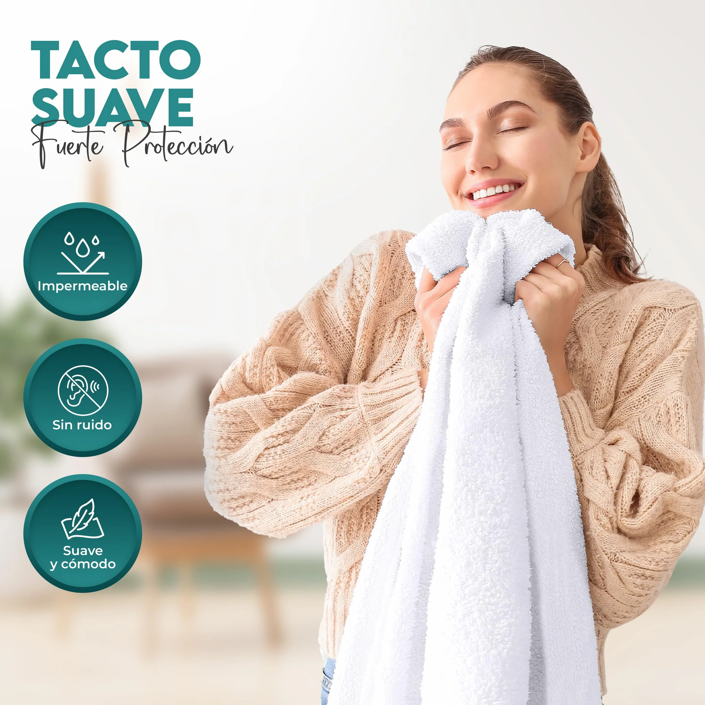 Utopia Bedding Protector Colchón 135 x 190 x 40 cm Impermeable Oeko-Tex Funda Colchón