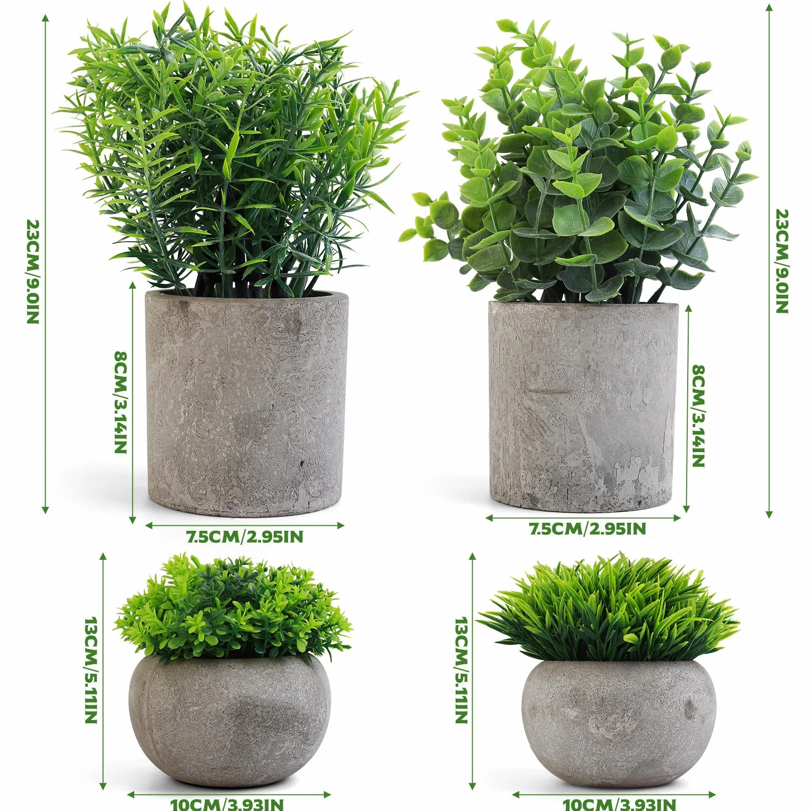 4 Piezas Plantas Artificiales Decorativas Pequeñas, Planta Artificial de Plástico de Serpiente Suculentas, Macetas Artificiales Decoracion para Decoración Baño Hogar Cocina Dormitorio Oficina Casa