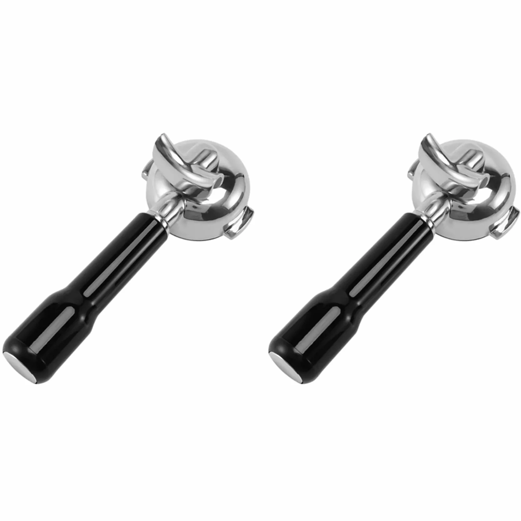 2X Portafiltro Sin Fondo para Cafetera de Acero Inoxidable de 58 mm para E61 Expobar de Doble Boca
