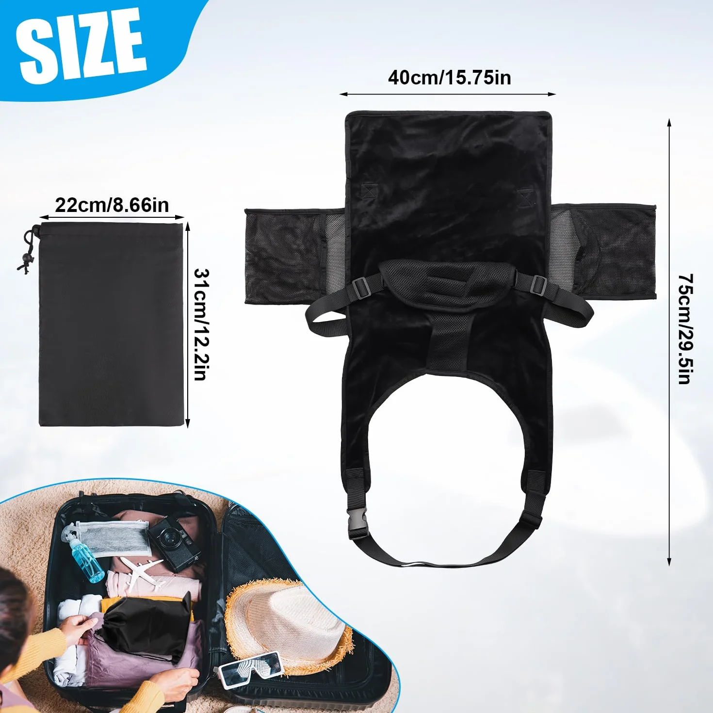 Reposapiés de Avión para Niños Plegable Portátil Cama de Viaje