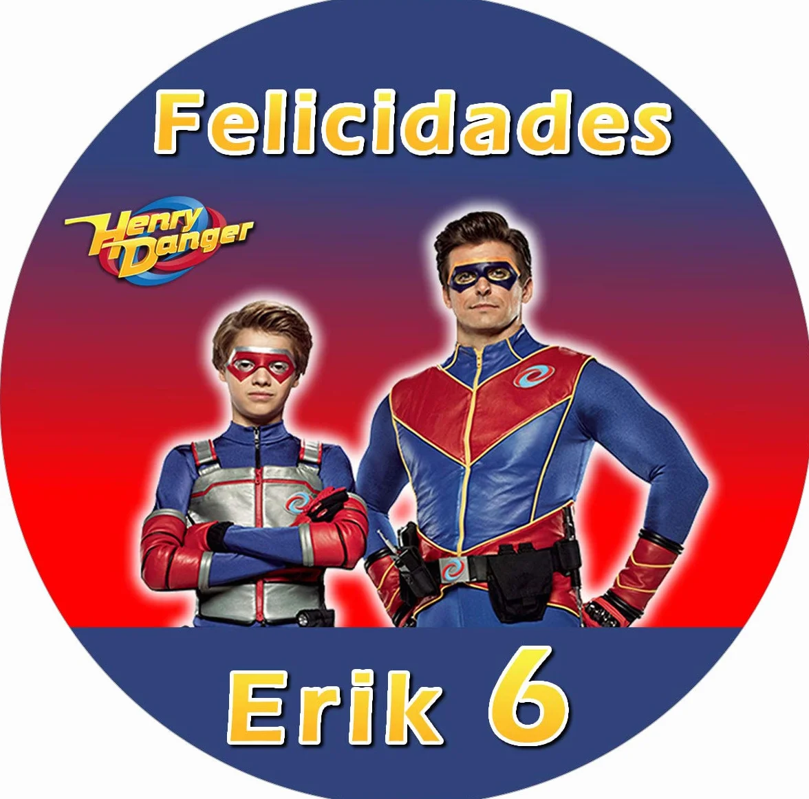 OBLEA de HENRY DANGER personalizada 20cm pastel cumpleaños