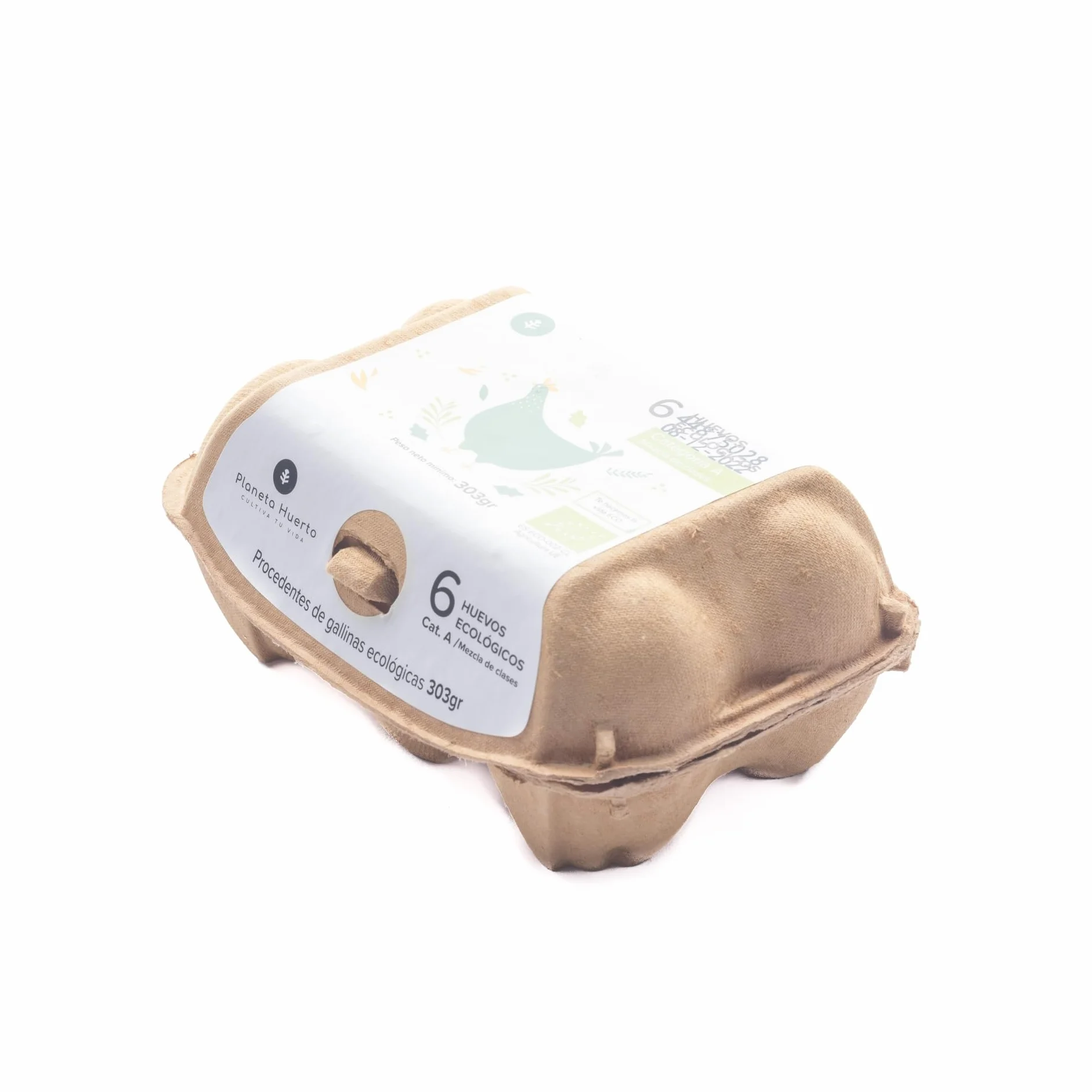 Huevos Ecológicos Frescos 6x, Producción Sostenible, Gallinas en Libertad, Certificado Ecológico