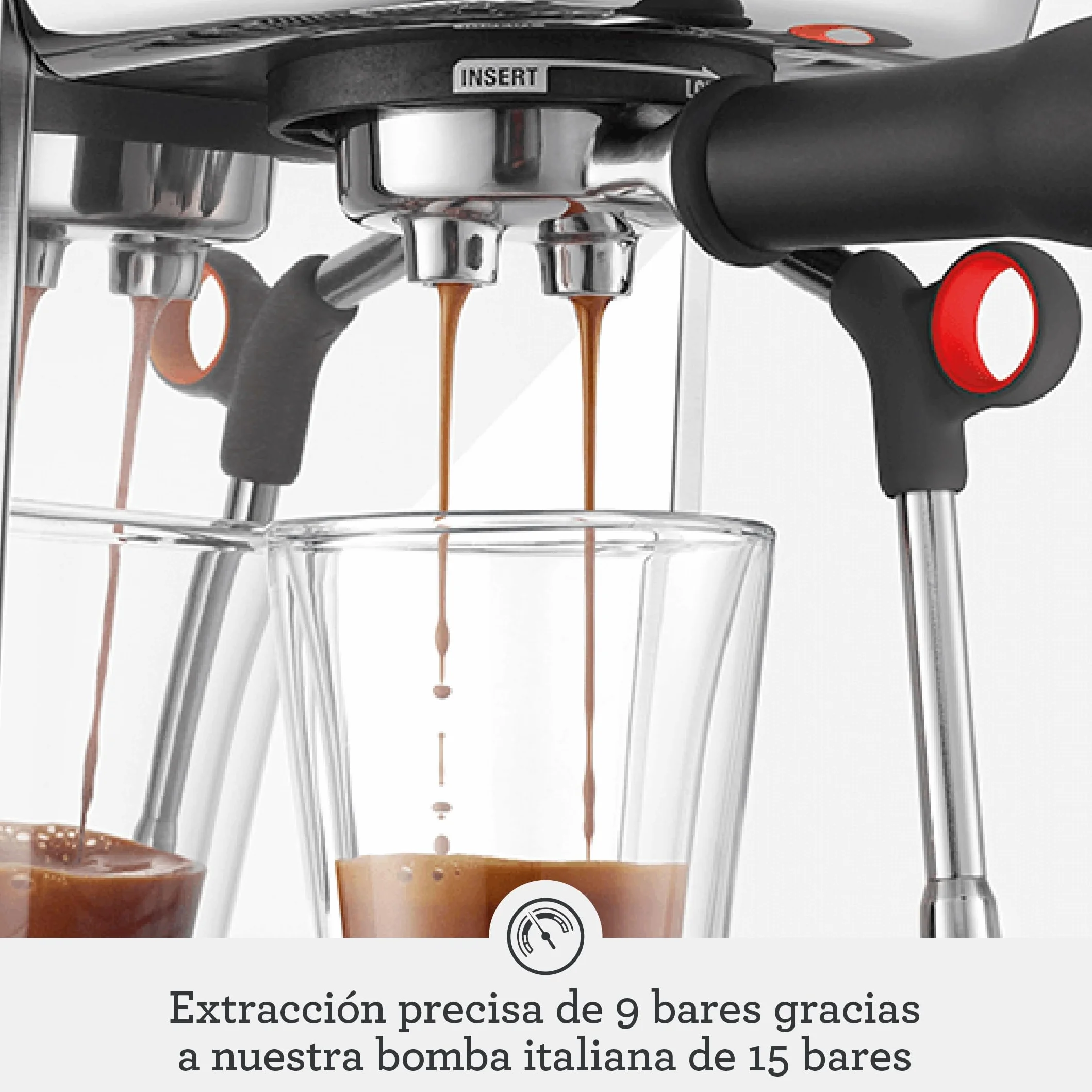 Sage - The Bambino Plus - Cafetera Express Compacta con Espumador de Leche Automático - Cafetera Semiautomática con Preinfusión y Calentamiento Rápido en 3 Segundos - Acero Inoxidable Negro