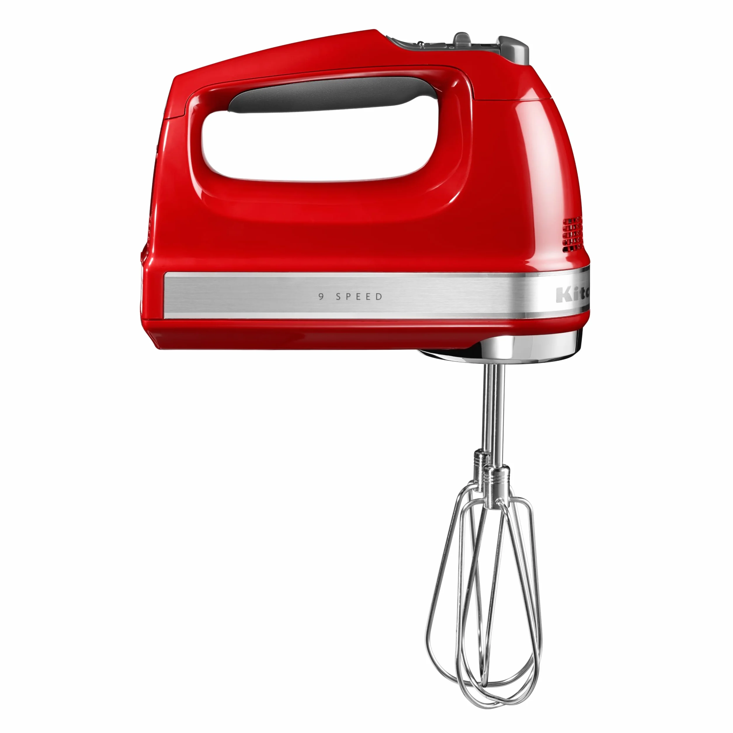 KitchenAid 5KHM9212BER Batidora de mano de 9 velocidades, potente motor CC, con 5 accesorios de acero inoxidable (batidores, batidores, ganchos de masa, varilla de mezcla) y bolsa de almacenamiento