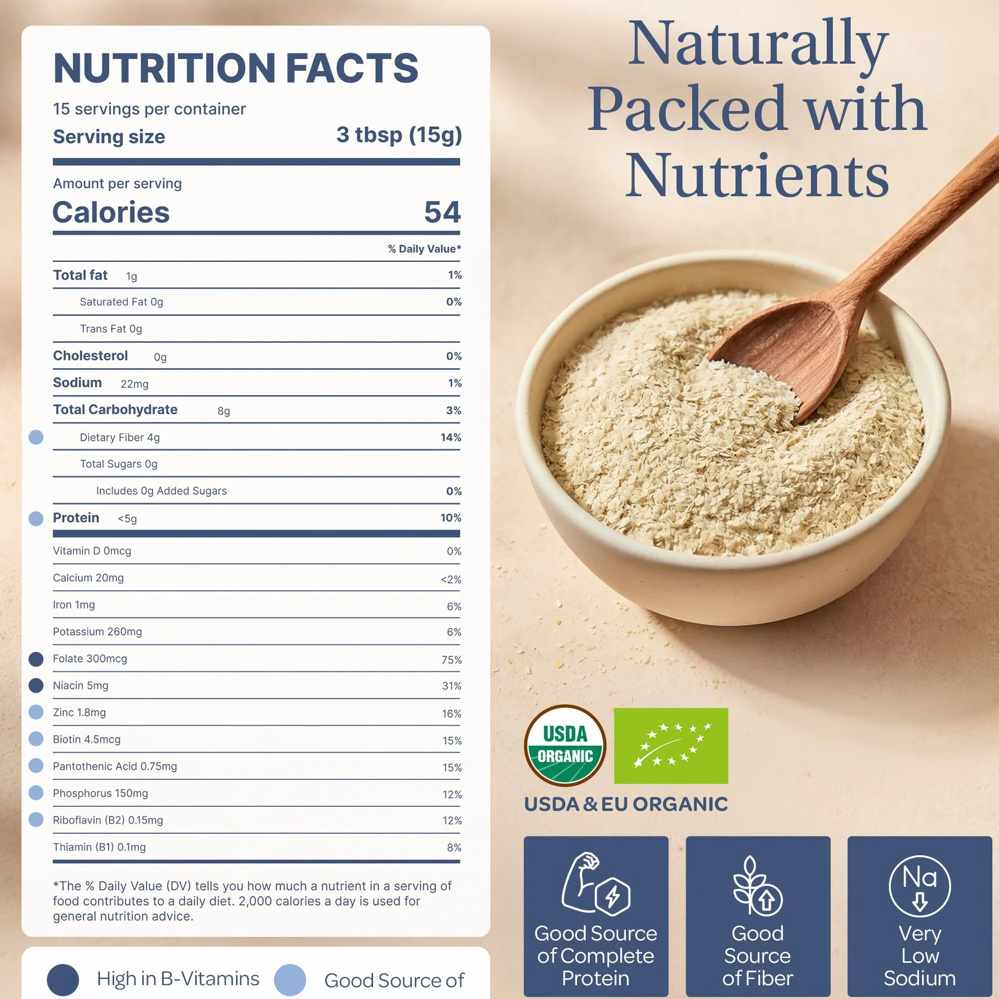 LOOV Copos de Levadura Nutricional Orgánica No Fortificada Tostado Vegano Sin Gluten 227 gr