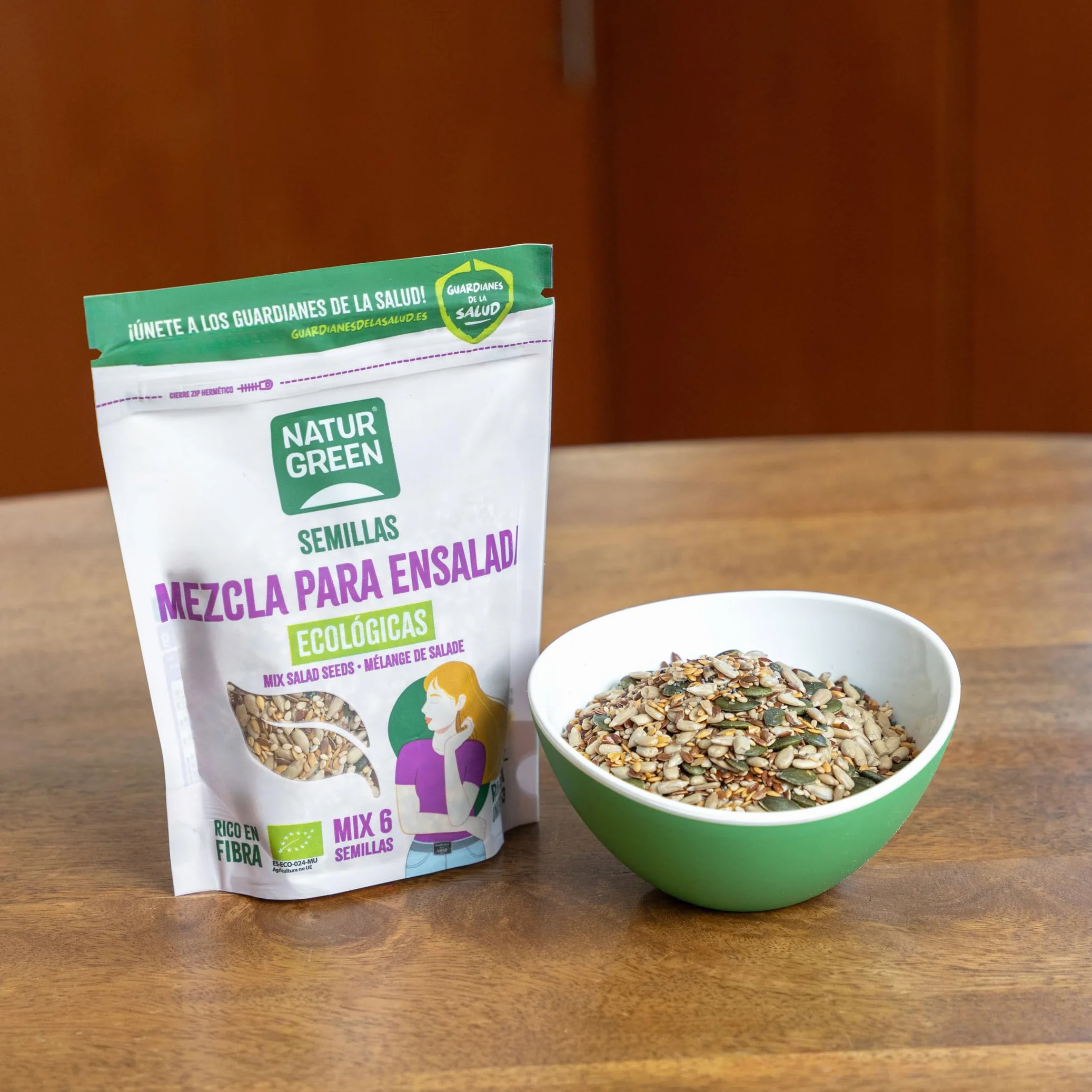 NaturGreen Mezcla de 6 Semillas Ensalada Bio 200 g Ecológico Vegano