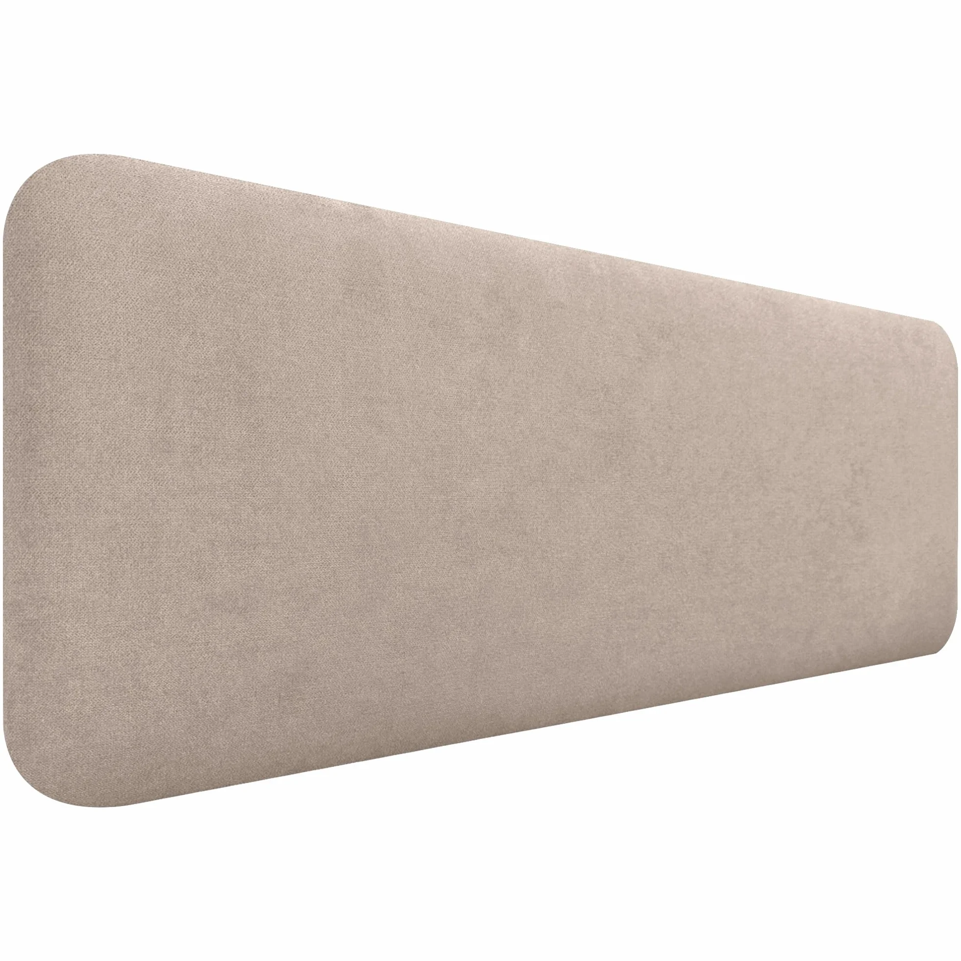 DHOME Cabecero Tapizado Liso Redondeado Tela Aqualine para Pared Acústicos Cabeceros Absorbentes Cabezal Cama Dormitorio (Beige, 150cm)