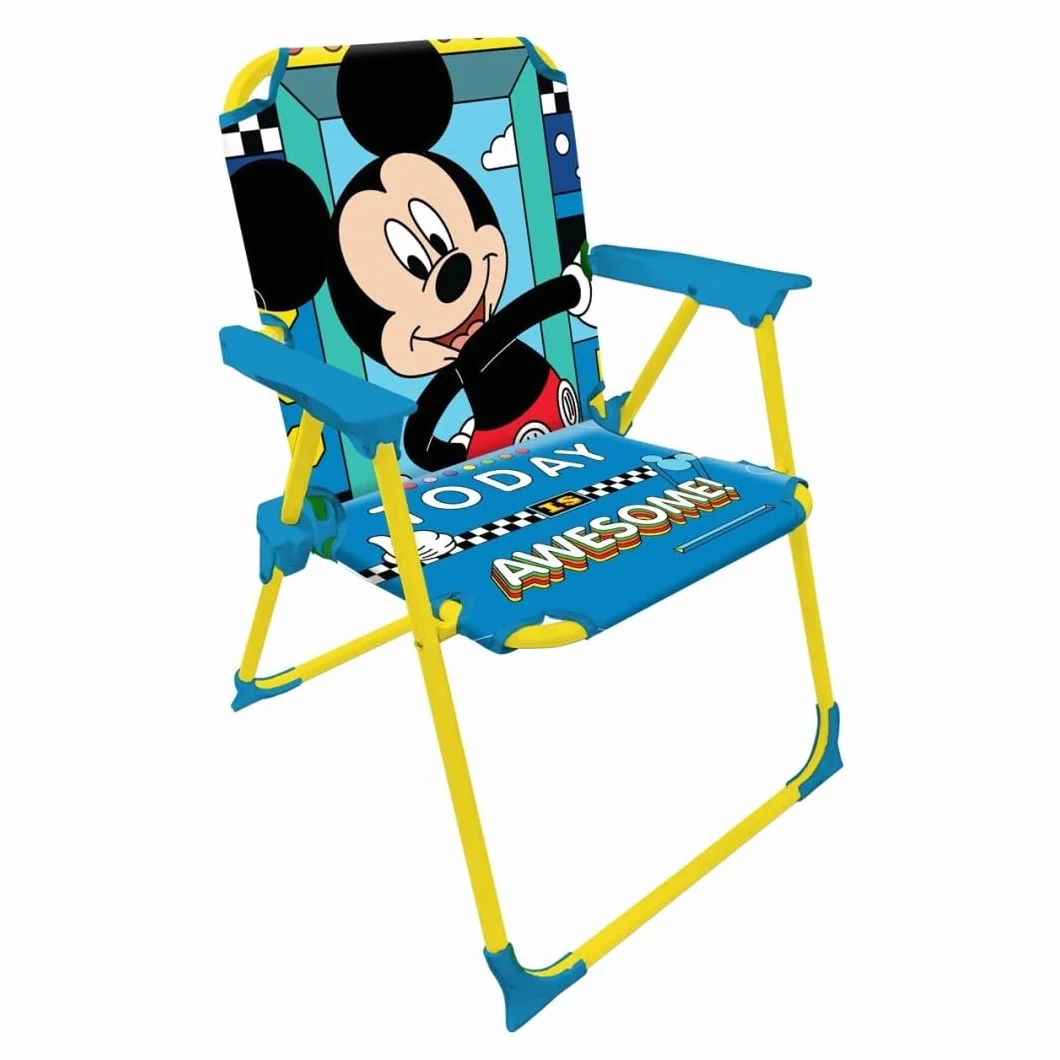 Disney Silla Infantil Plegable Playa y Jardín con Brazos hasta 30 kg Mickey