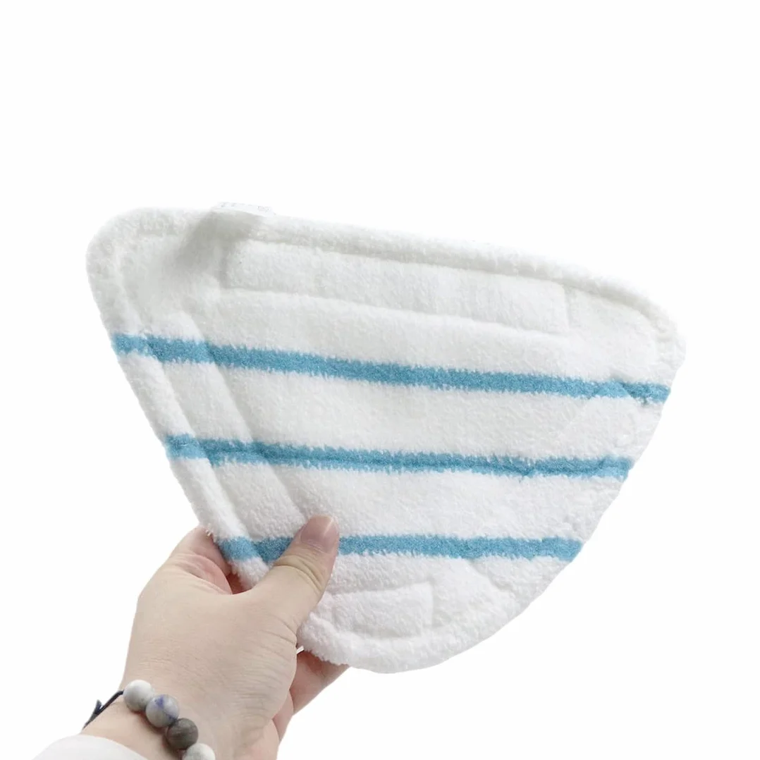 Accesorios para la limpieza vapor, Juego 3 piezas microfibra de almohadillas de repuesto de escoba de vapor con paños de repuesto triangulares Almohadillas de fregona de escoba (blanco)