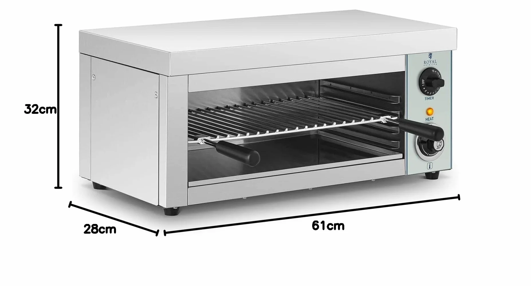 Royal Catering RCES-2000-EGO Tostador industrial 2000W 1 resistencia infrarrojos