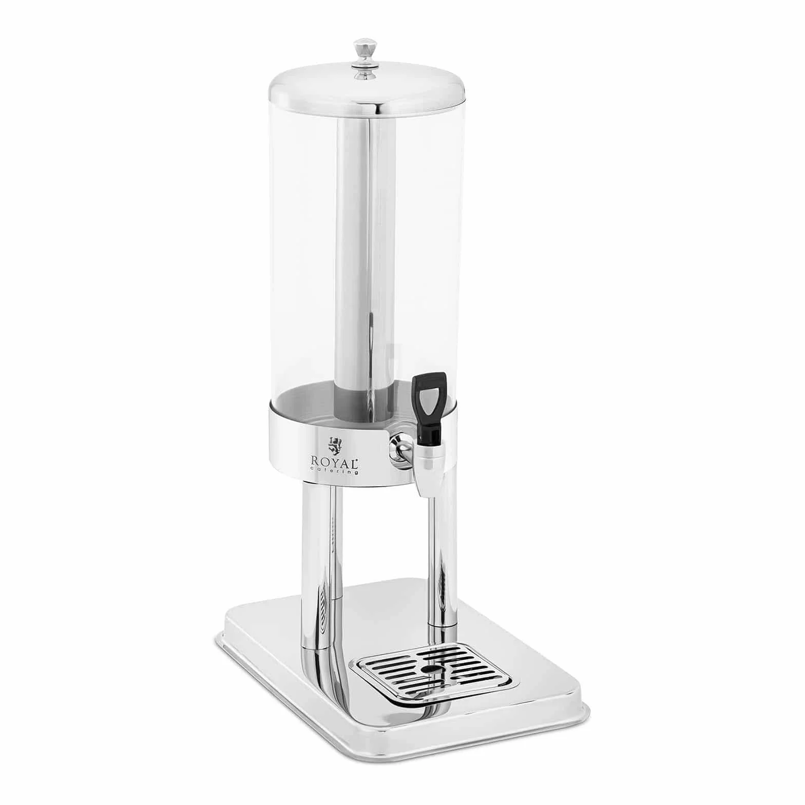 Royal Catering RCJD-01 - Dispensador de zumo (5,5 L, con sistema de refrigeración, acero inoxidable, plástico (policarbonato)