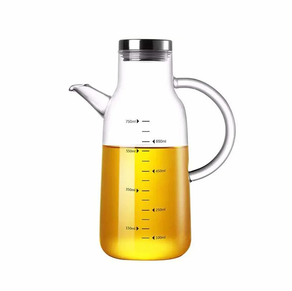 Botella dispensador de aceite 750 ml con boquilla antigoteo y mango antideslizante