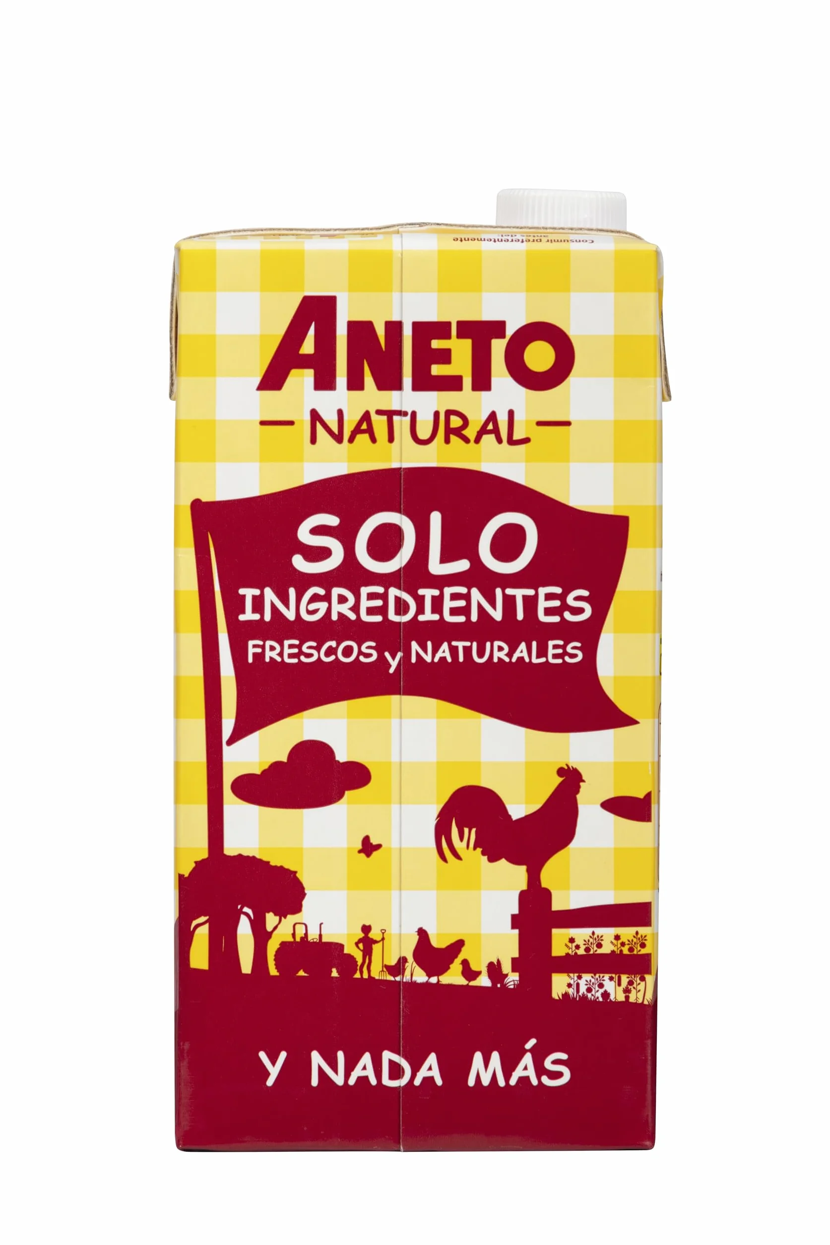 Aneto Caldo de Pollo con Jamón 1L Caja de 6 Unidades