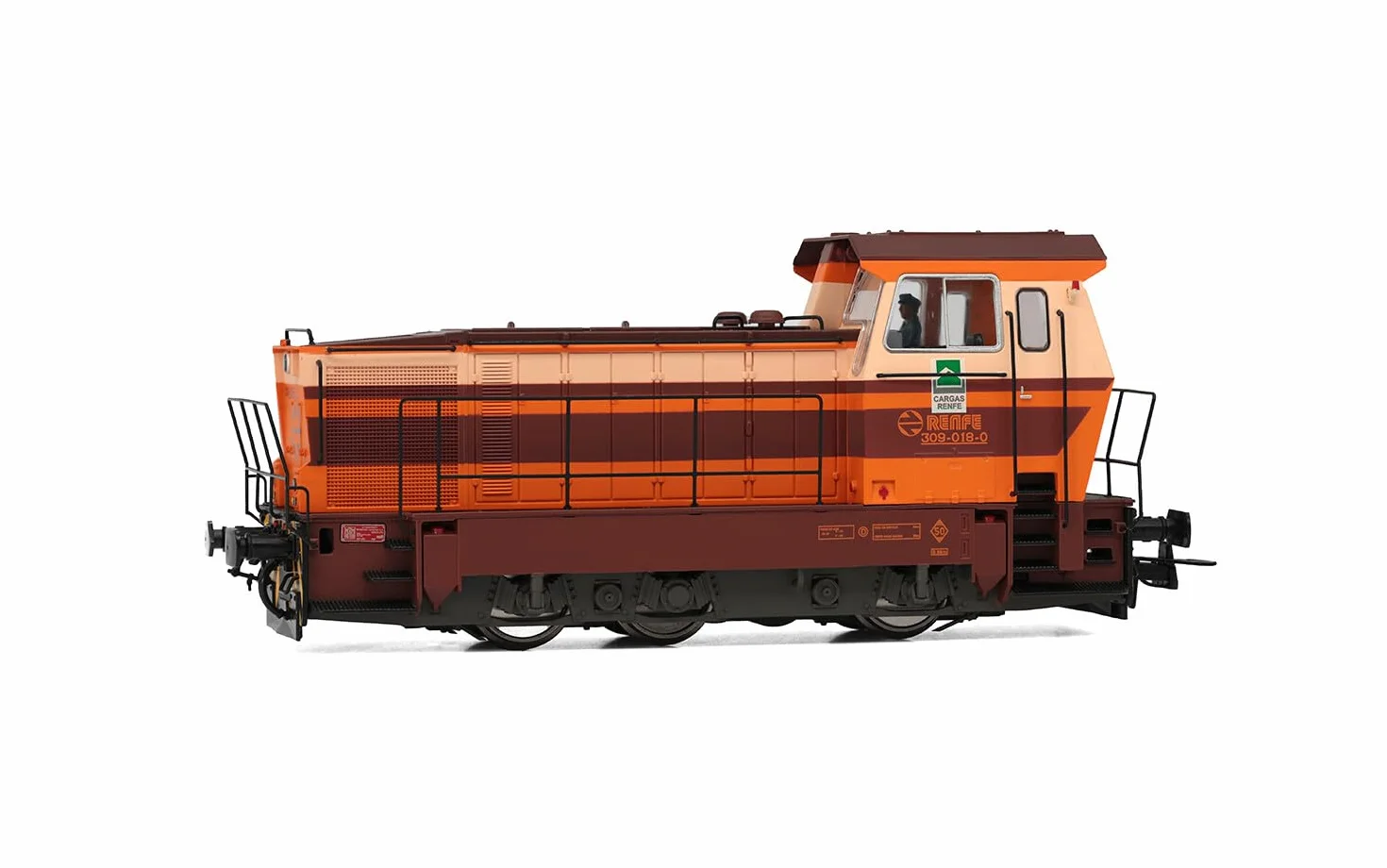 Electrotren HE2013S RENFE, Locomotora diésel de maniobras 309, decoración Estrella Cargas Renfe, EP. IV, con decodificador de Sonido DCC Loco, Diesel