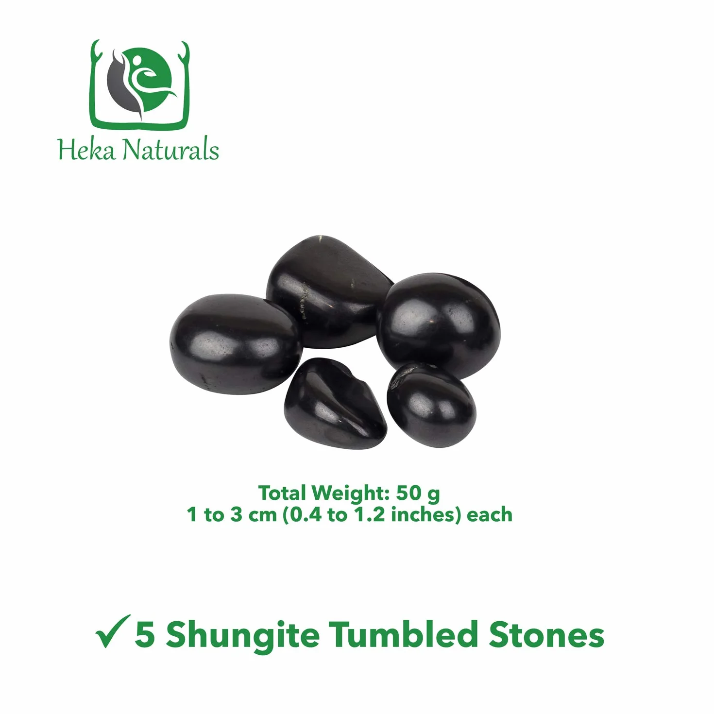 Piedras de Shungit Pulidas para la Purificación del Agua | Guijarros de Shungita para Limpieza y Filtrado de Agua I Auténtica Shungit de Karelia | Cada Piedra de 1 a 3 cm