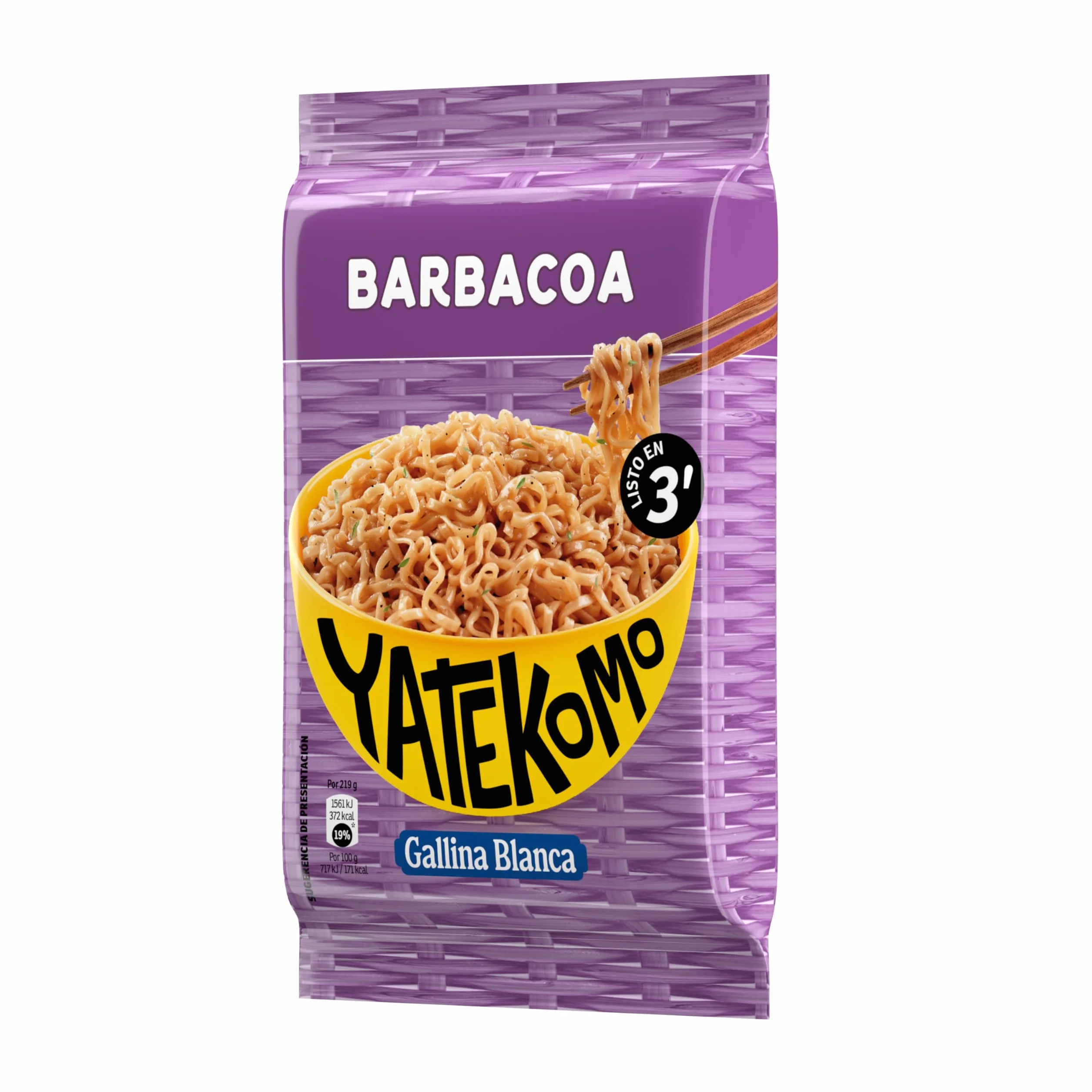 Yatekomo Fideos Orientales Barbacoa 82g
