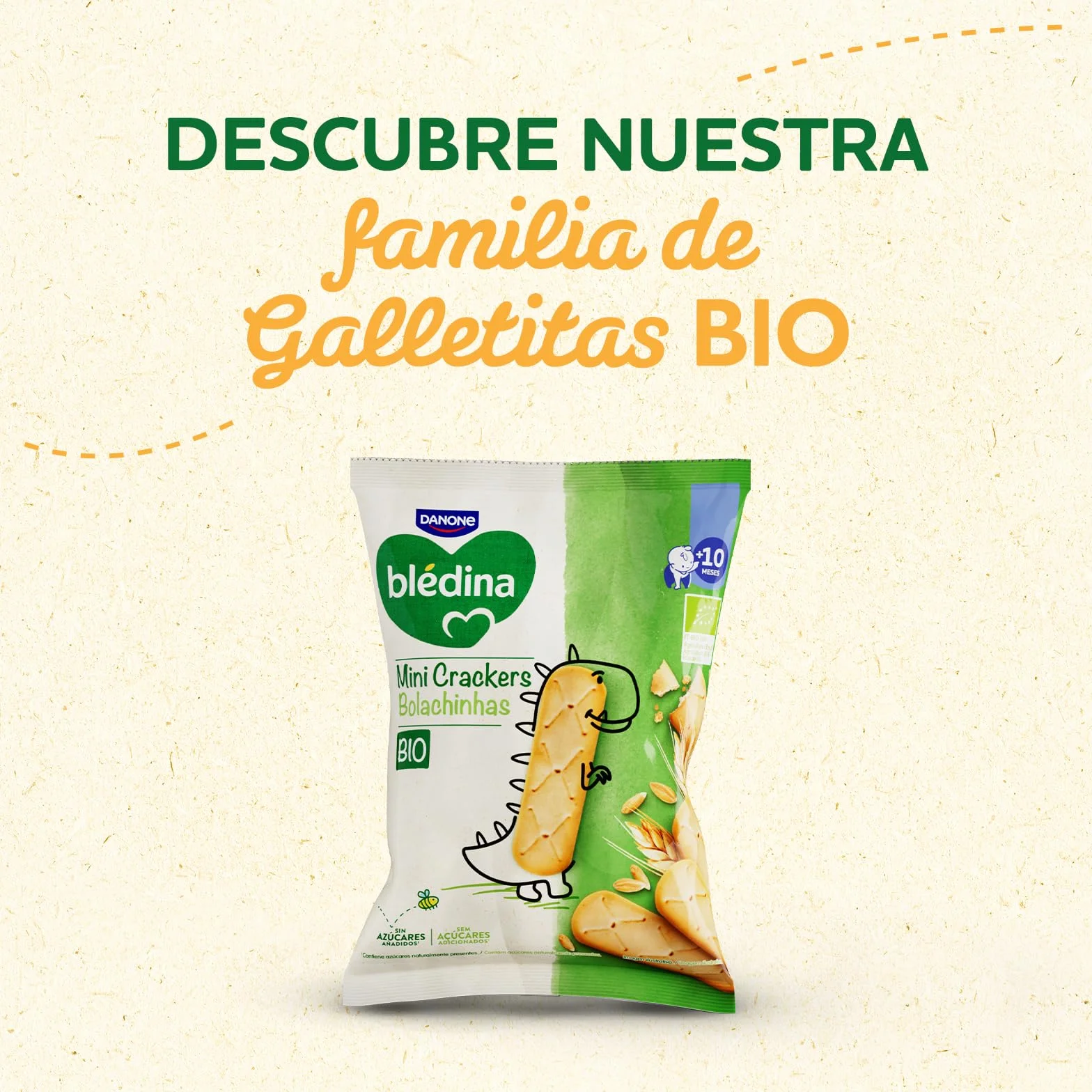 Blédina Galletitas BIO Mini Crackers Sin Azúcares Añadidos Pack 8x30g