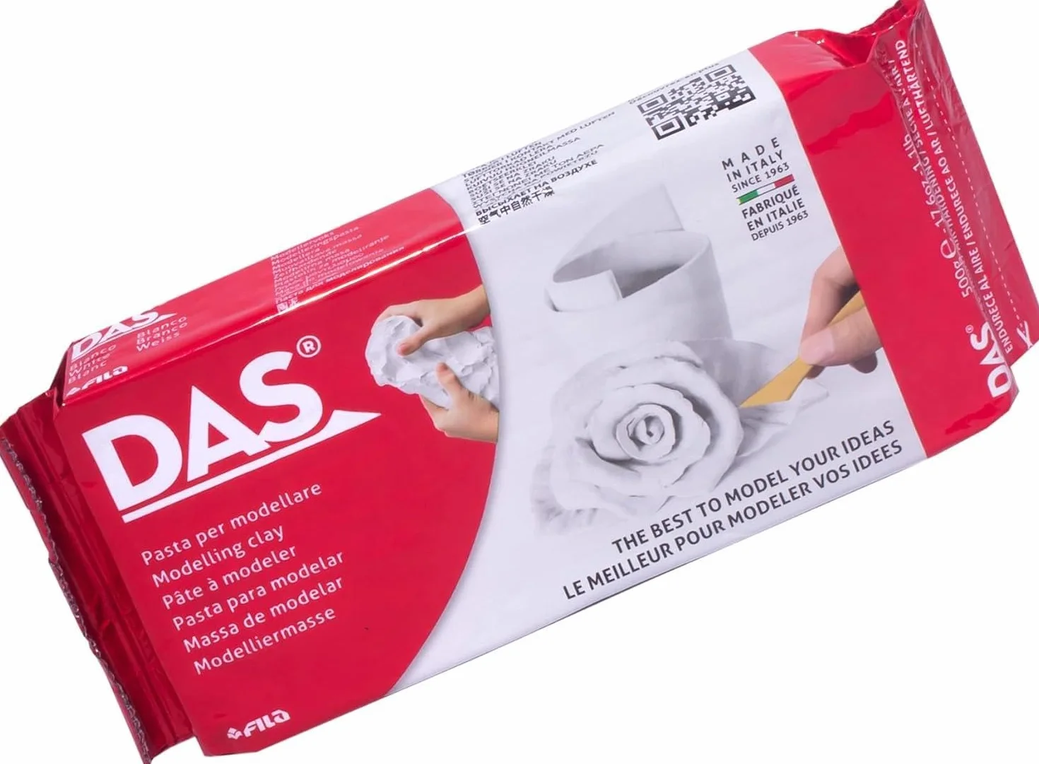 Masa para modelar DAS 500 g color Blanco