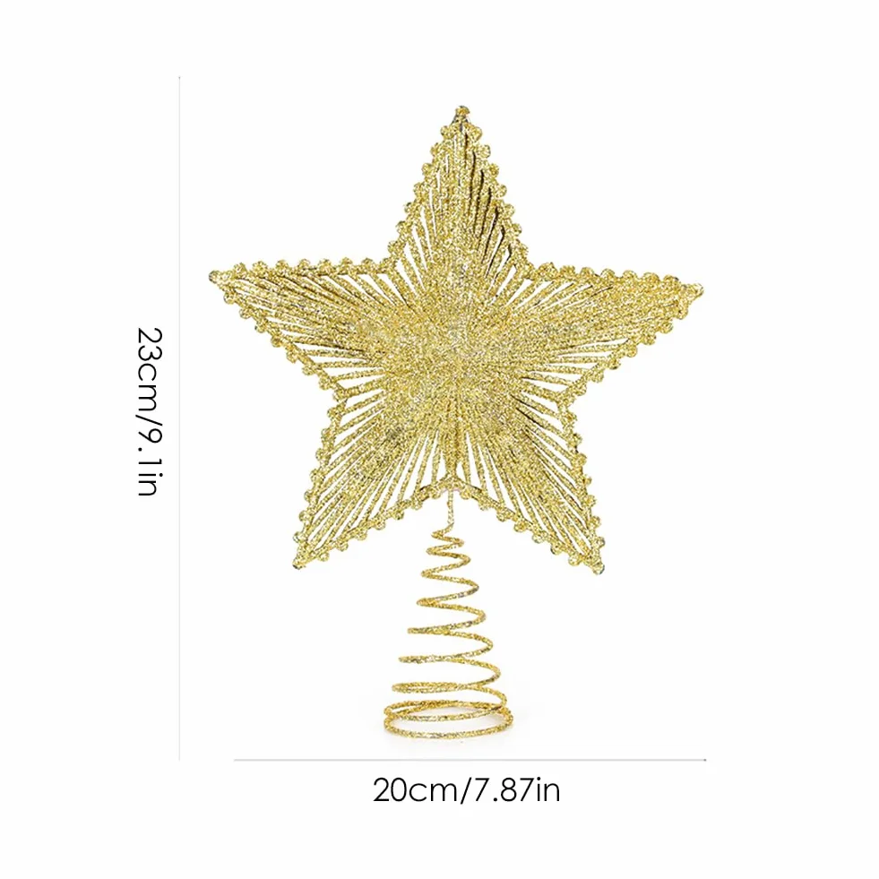 Estrella para Árbol de Navidad 23 x 20cm, Adorno Decoración Navideña